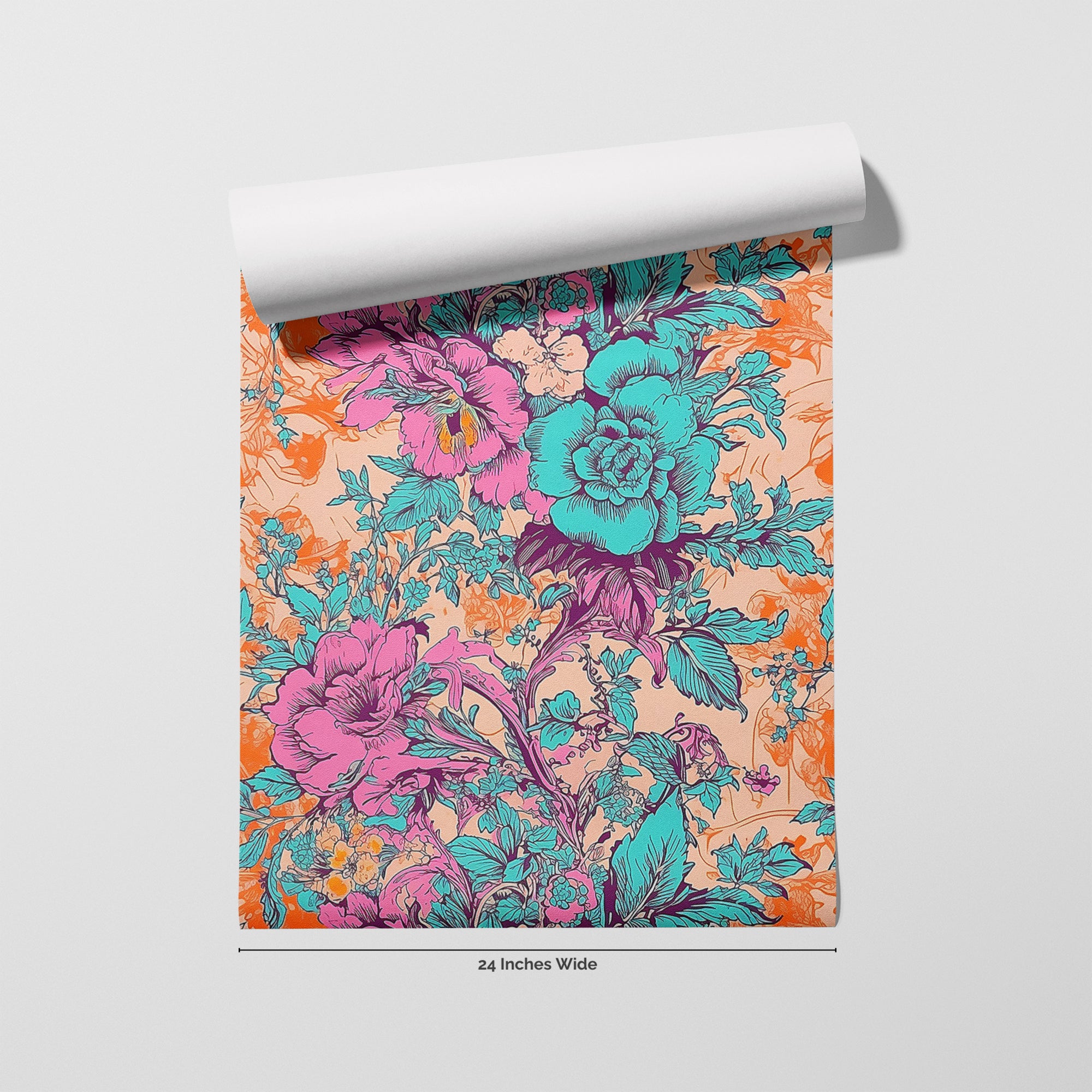 Toile Remix wallpaper roll, 24 inches wide
