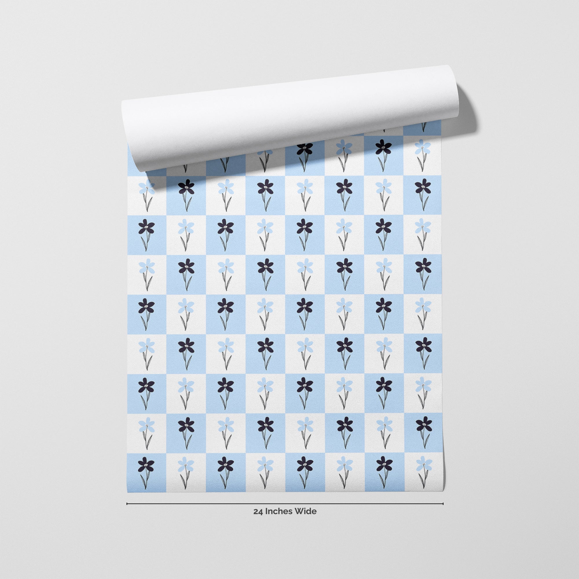 Picnic Daisy wallpaper roll, 24 inches wide