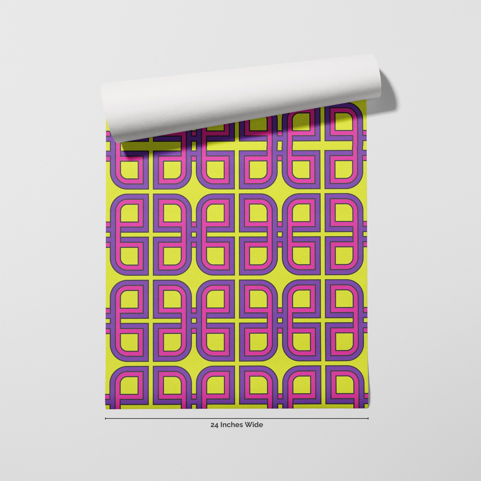 Neon Nineties wallpaper roll, 24 inches wide