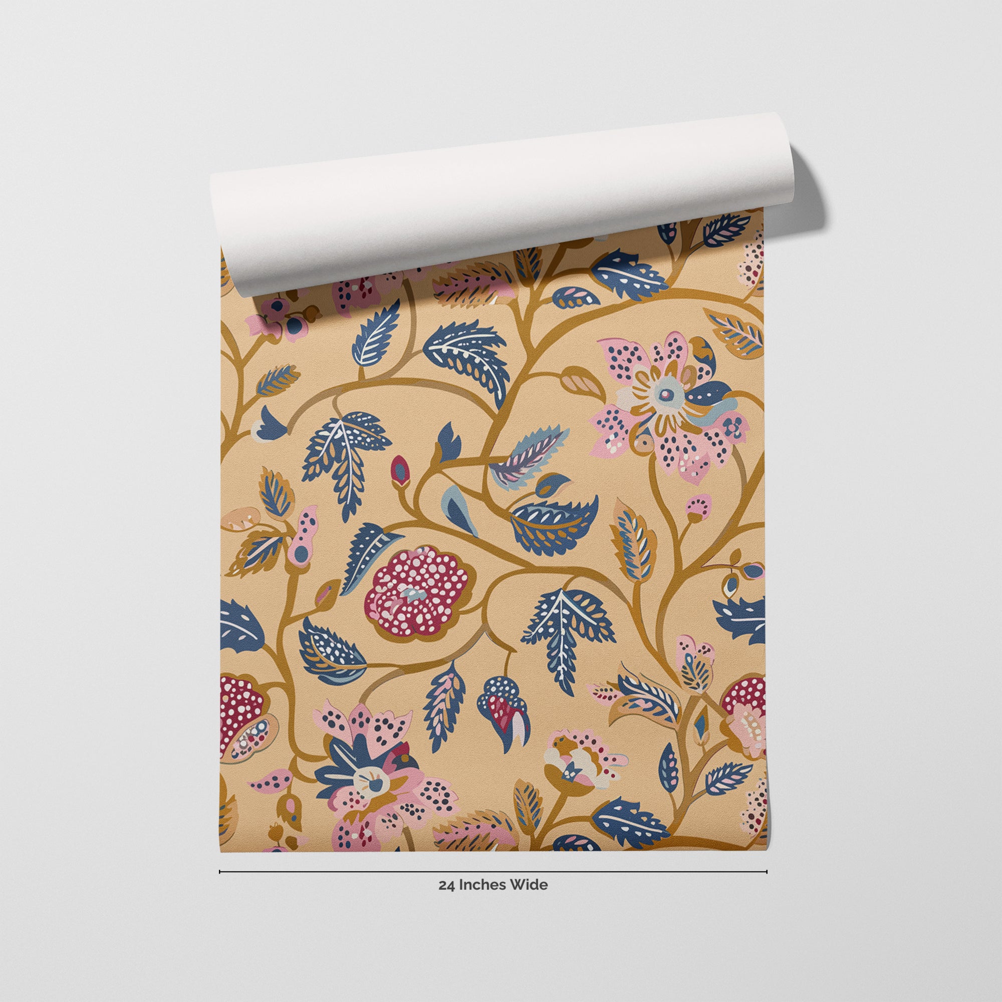 Cottage Folk wallpaper roll, 24 inches wide