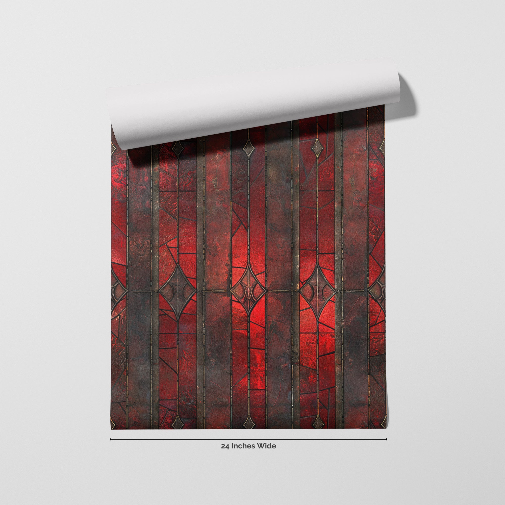 Crimson Glass wallpaper roll, 24 inches wide
