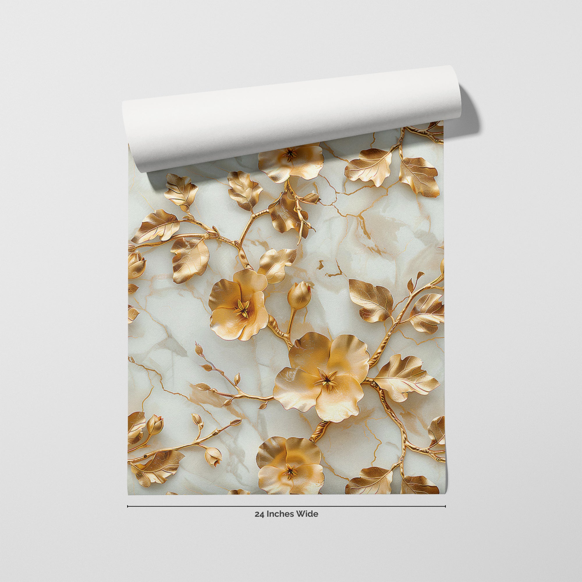 Midas Bloom wallpaper roll, 24 inches wide
