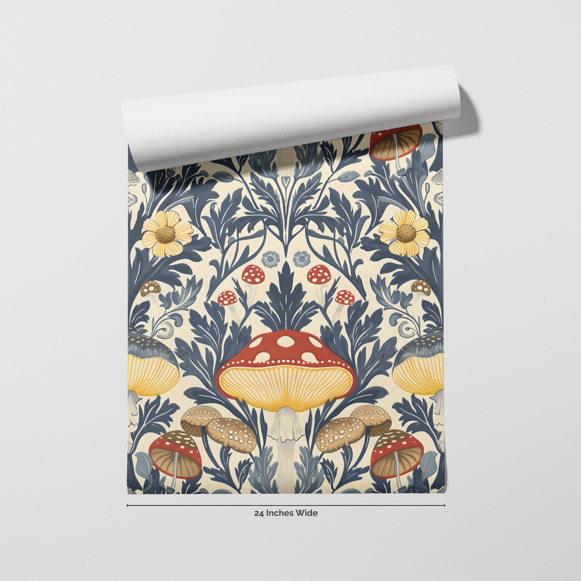 Toadstool Tapestry wallpaper roll, 24 inches wide