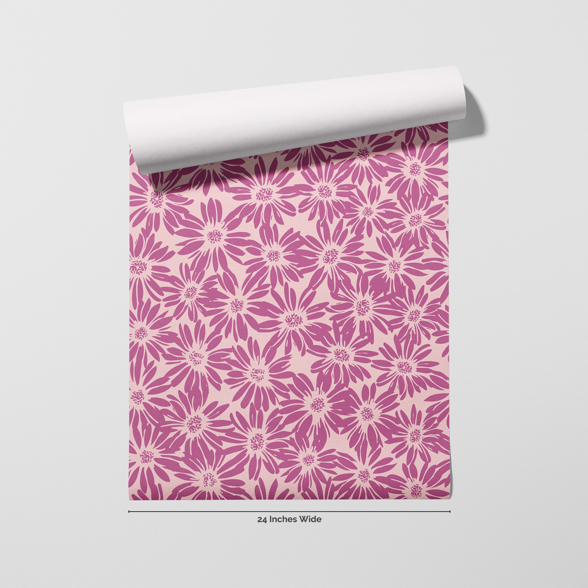 Disco Daisy wallpaper roll, 24 inches wide