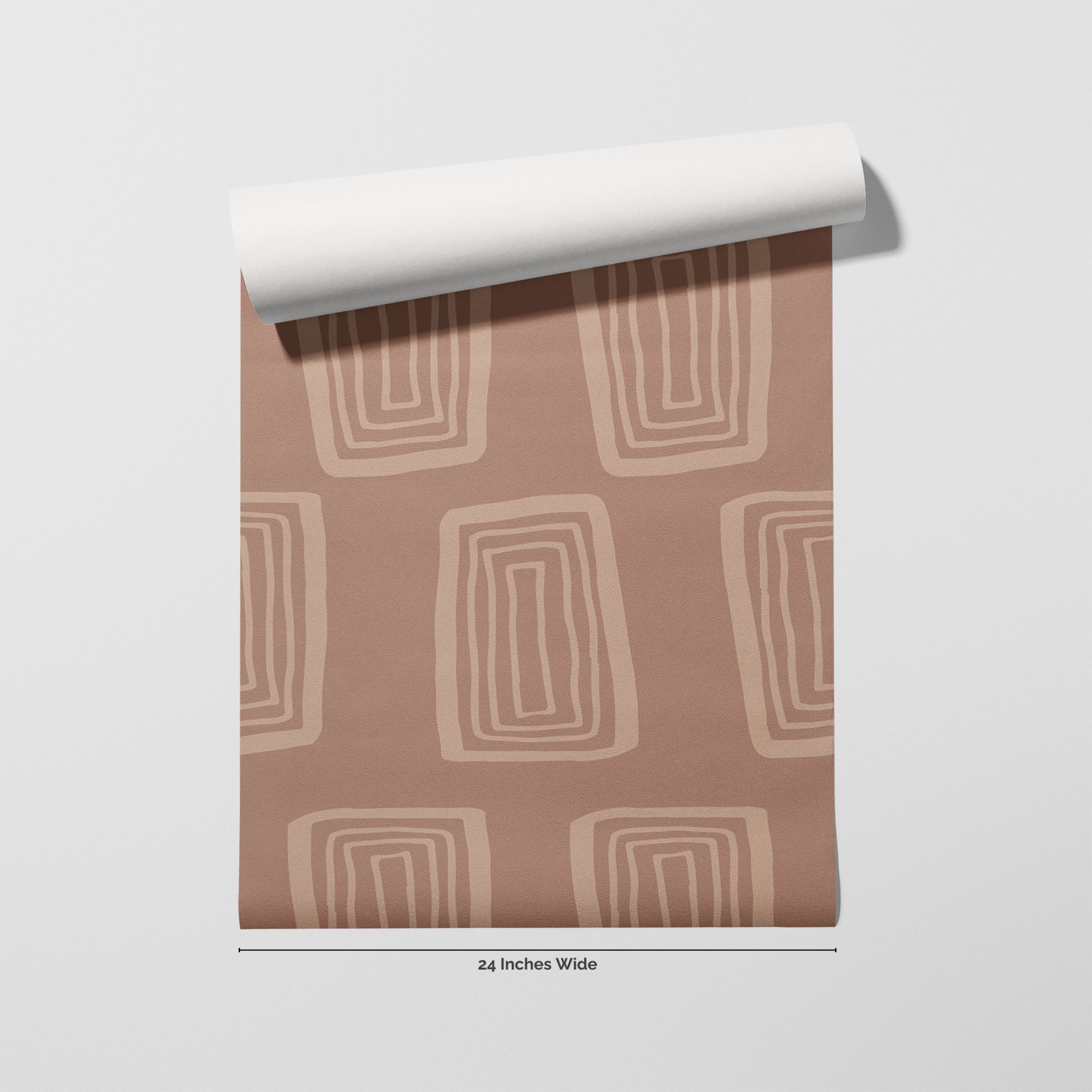 Mocha Mod wallpaper roll, 24 inches wide