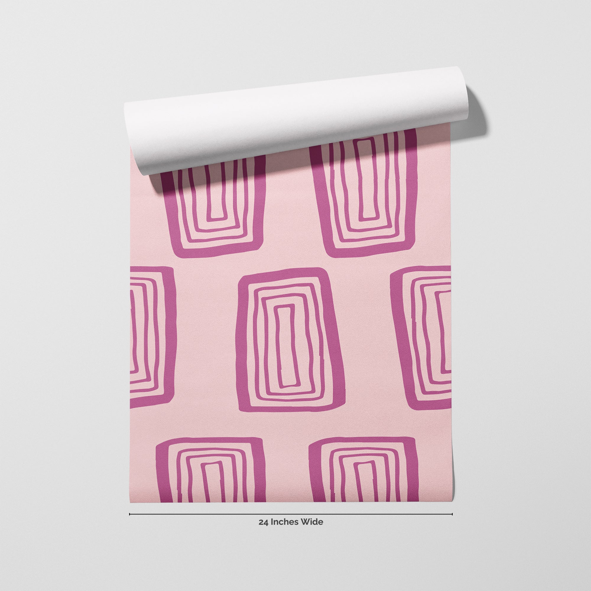 Groove Blush wallpaper roll, 24 inches wide