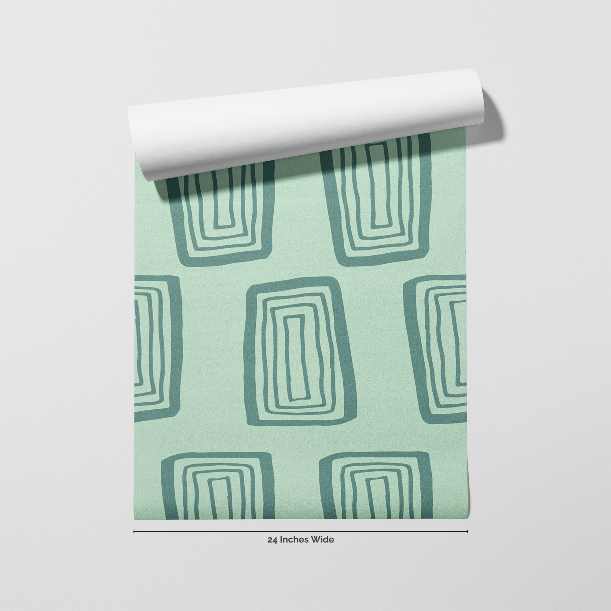 Green Groove wallpaper roll, 24 inches wide
