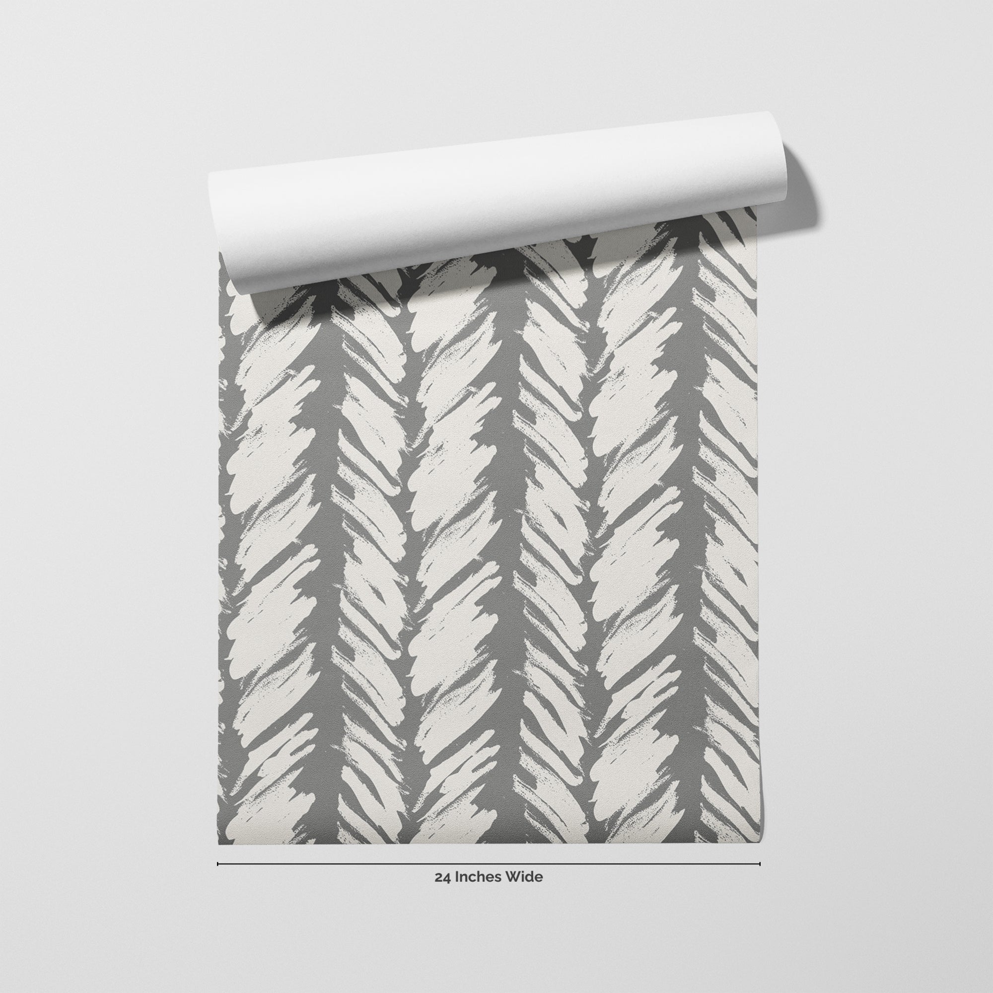 Charcoal Brush wallpaper roll, 24 inches wide