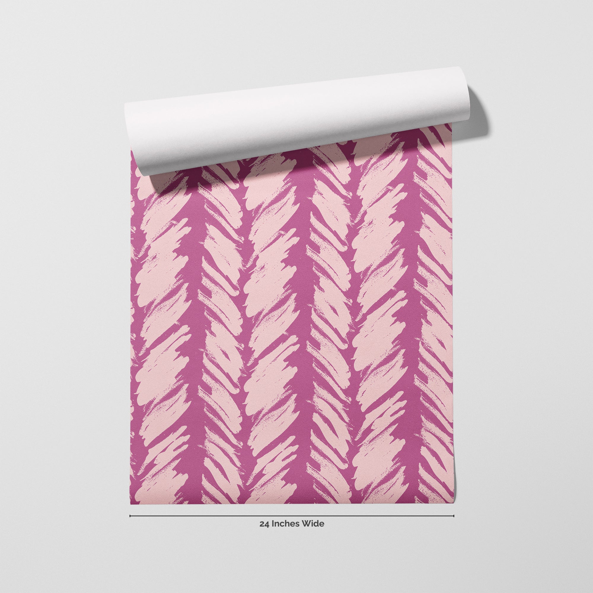Pink Sketch wallpaper roll, 24 inches wide