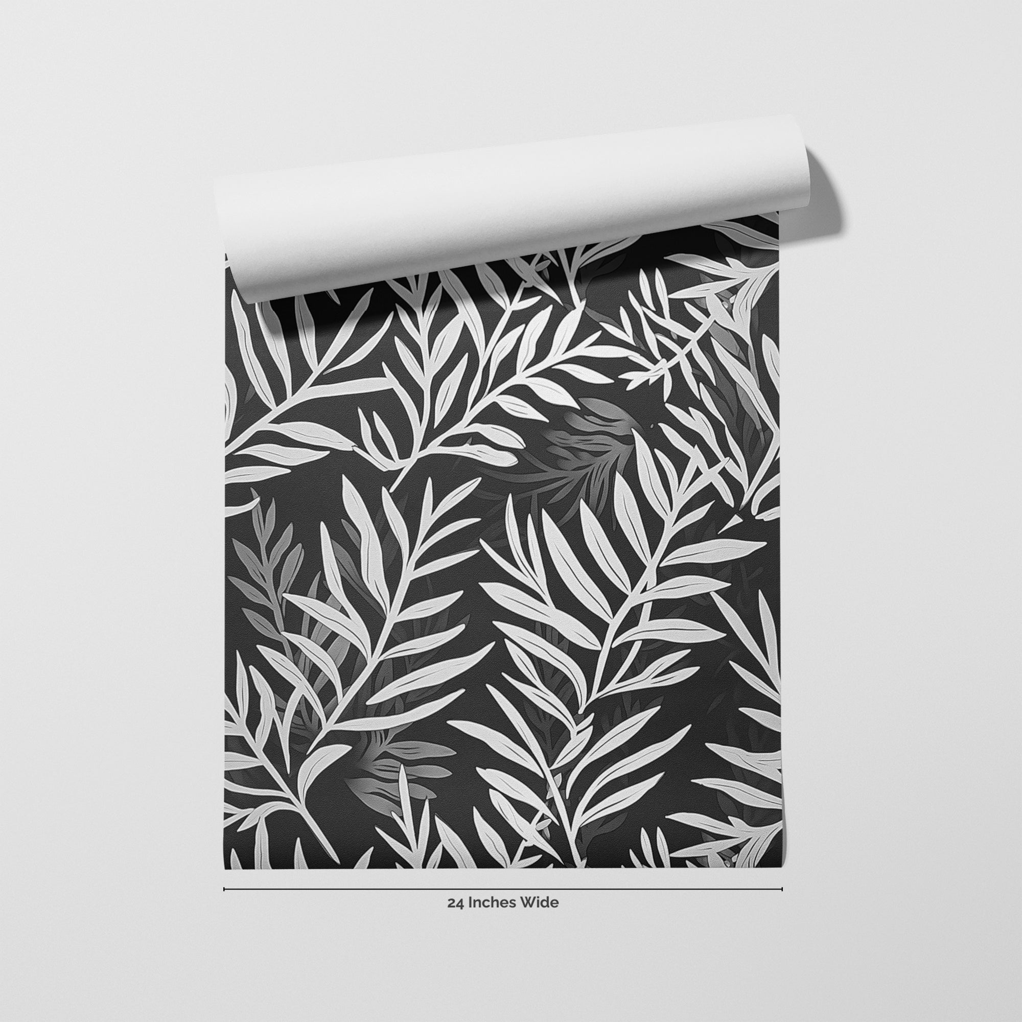 Ink Garden wallpaper roll, 24 inches wide