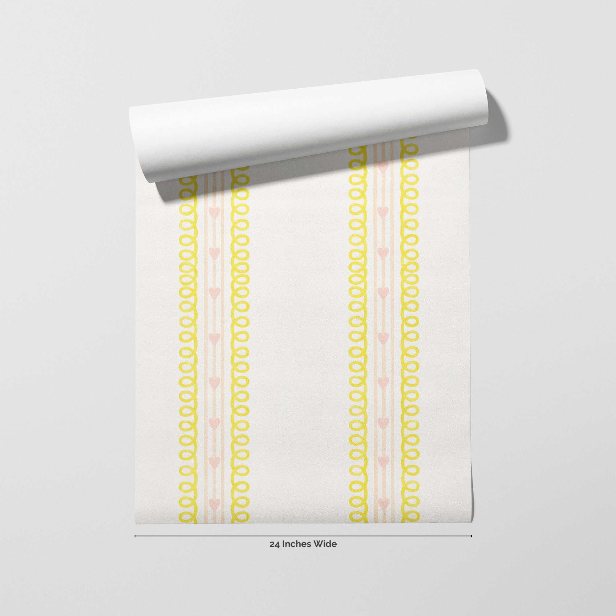 Candy Hearts wallpaper roll, 24 inches wide