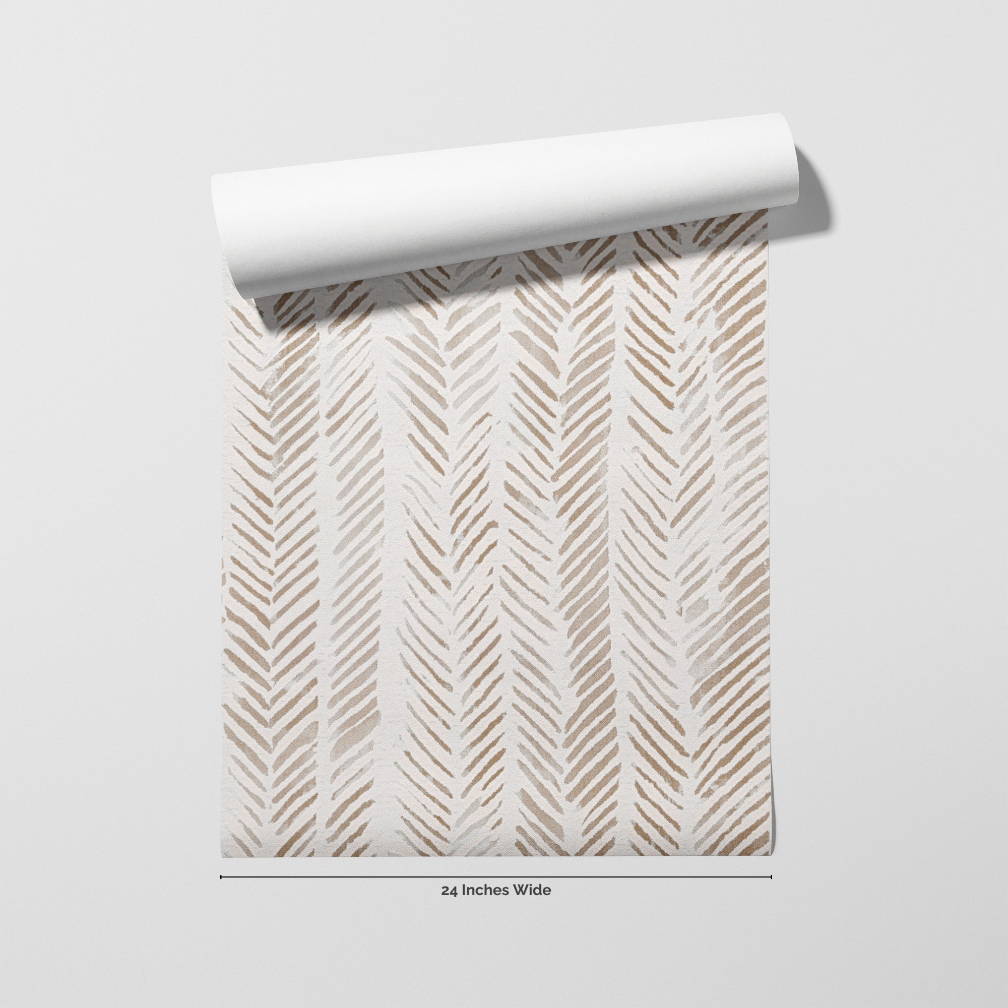 Boho Herringbone wallpaper roll, 24 inches wide
