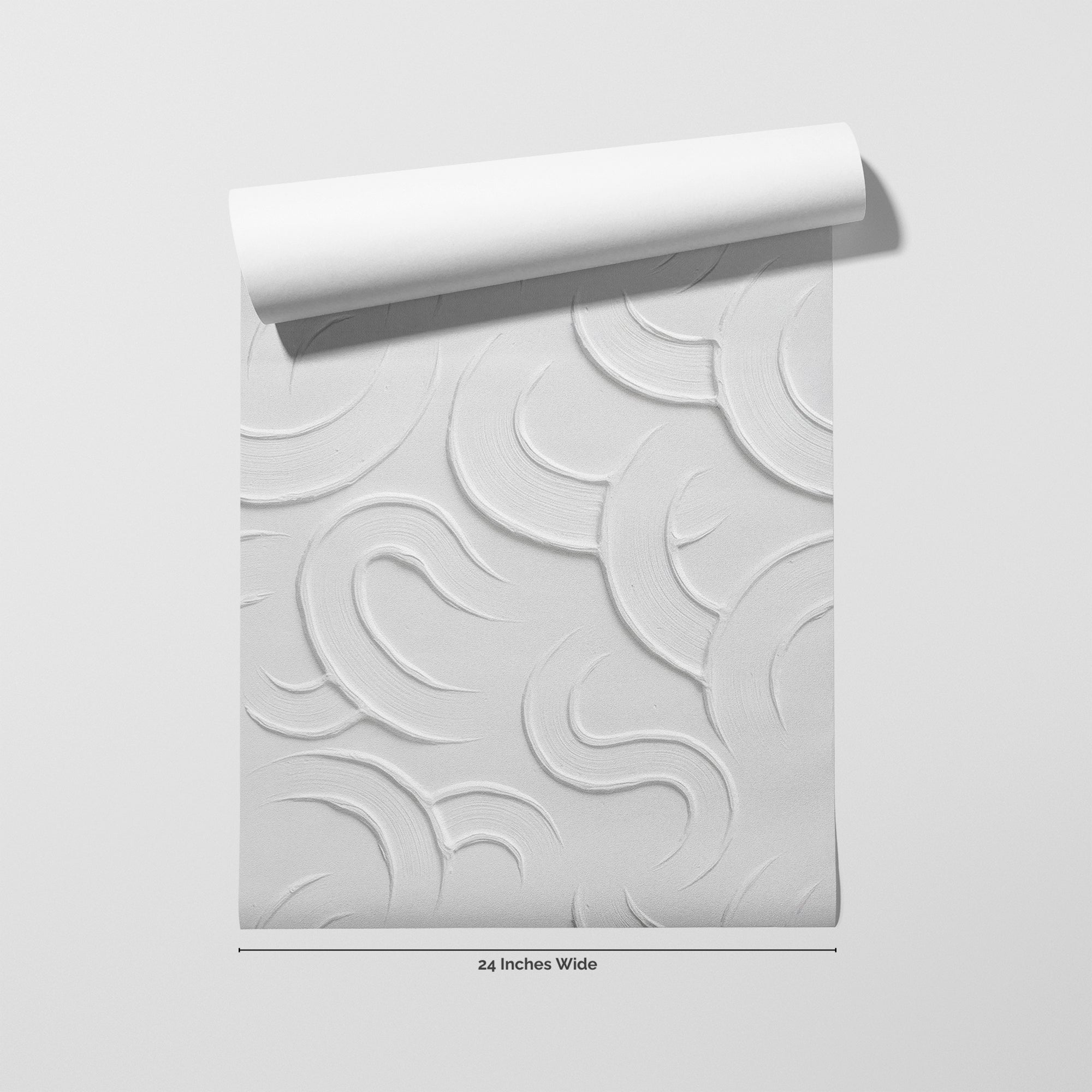 Whiteout wallpaper roll, 24 inches wide