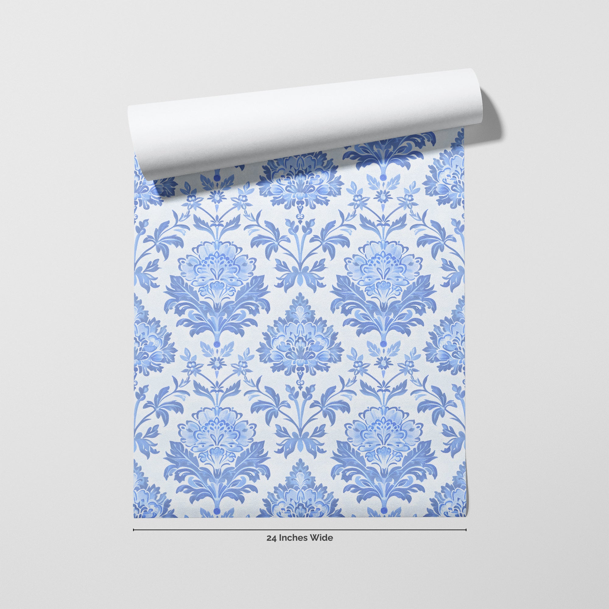Windsor Damask wallpaper roll, 24 inches wide