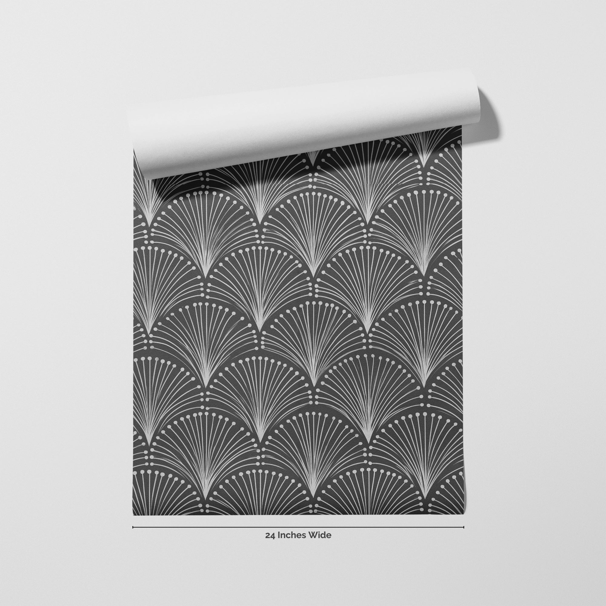 Palm Noir wallpaper roll, 24 inches wide