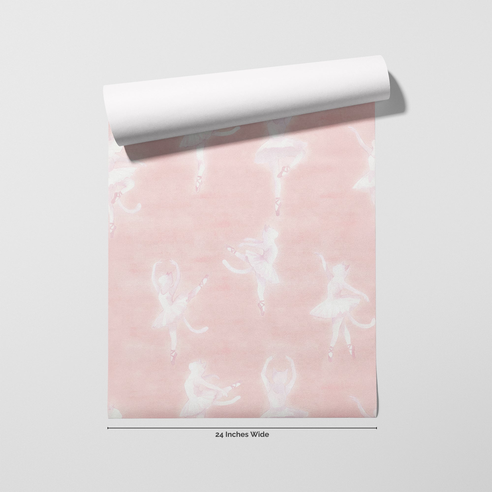 Kitten Ballet wallpaper roll, 24 inches wide