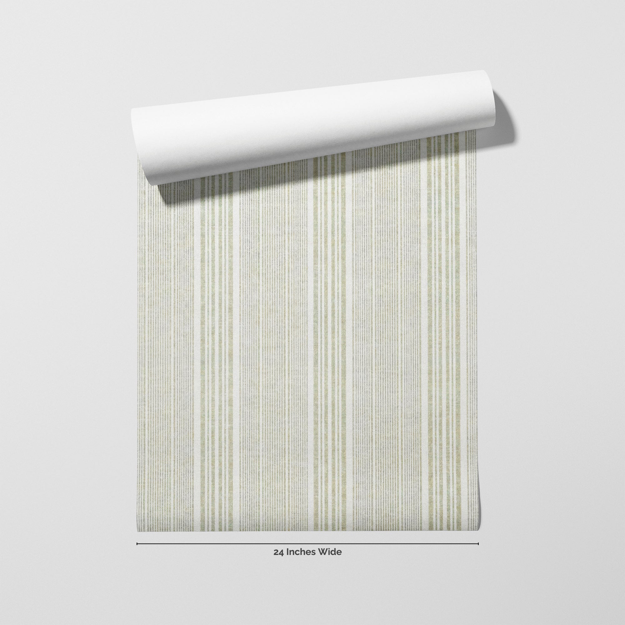 Ticking Stripe wallpaper roll, 24 inches wide