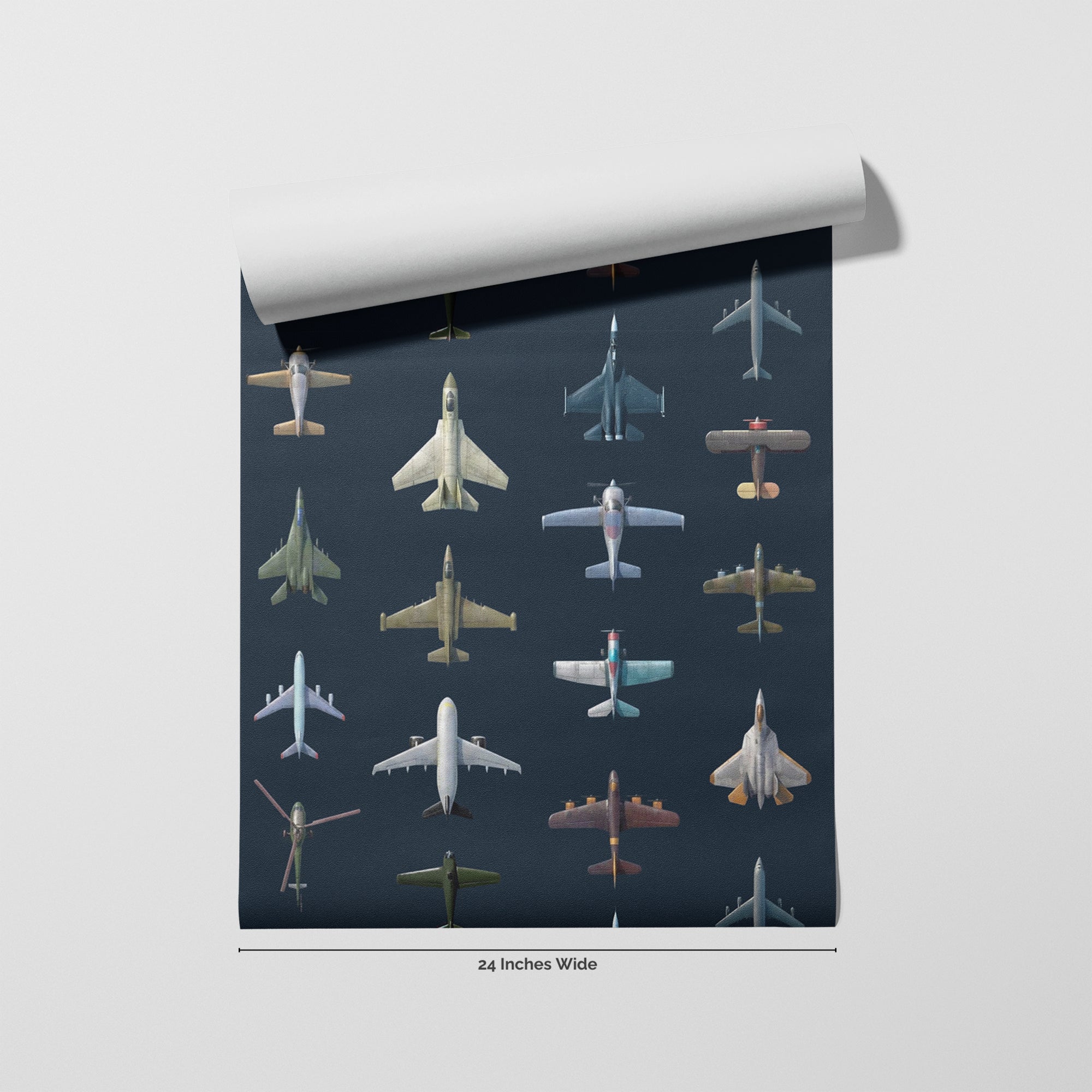 Flying Ace wallpaper roll, 24 inches wide