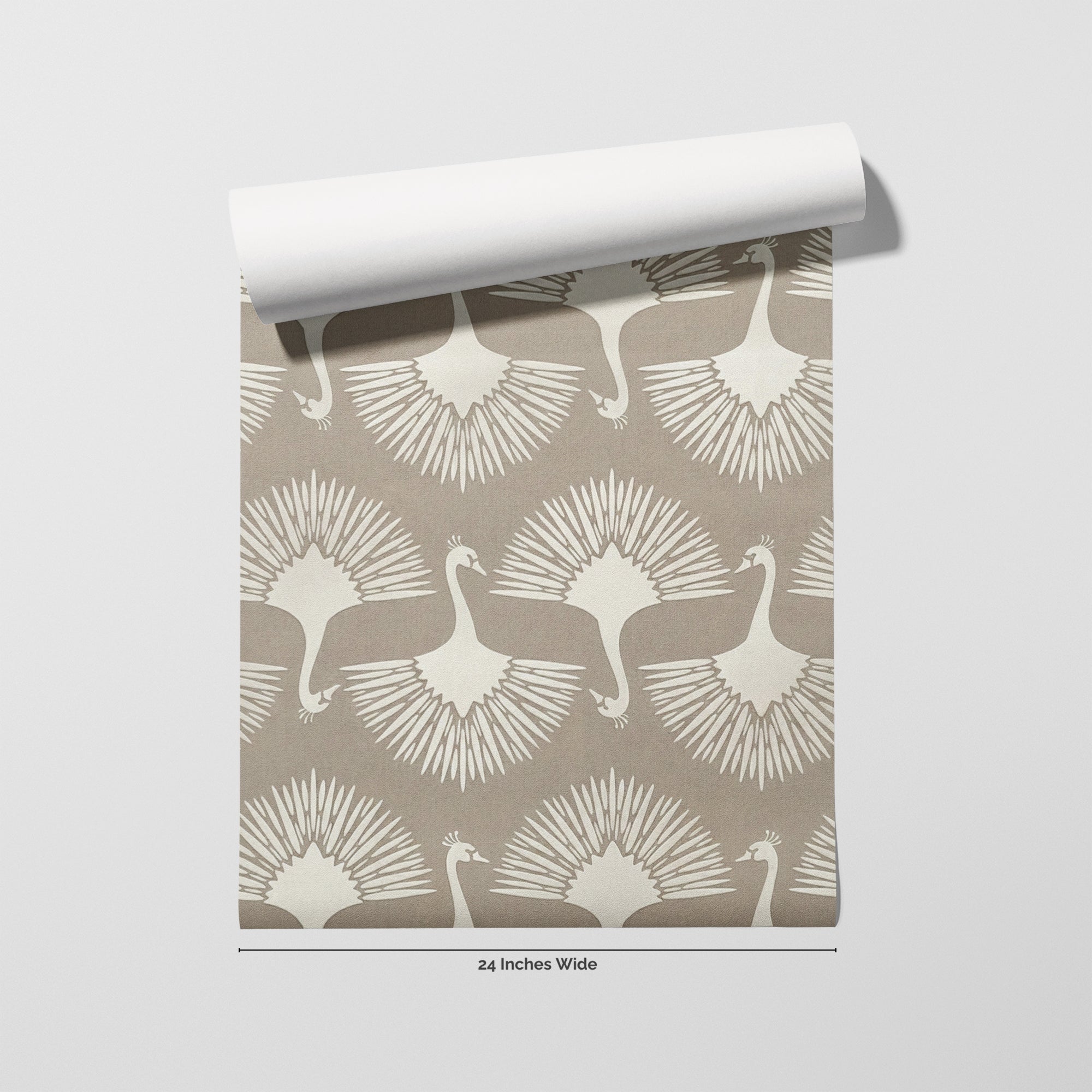 Peacock Promenade wallpaper roll, 24 inches wide