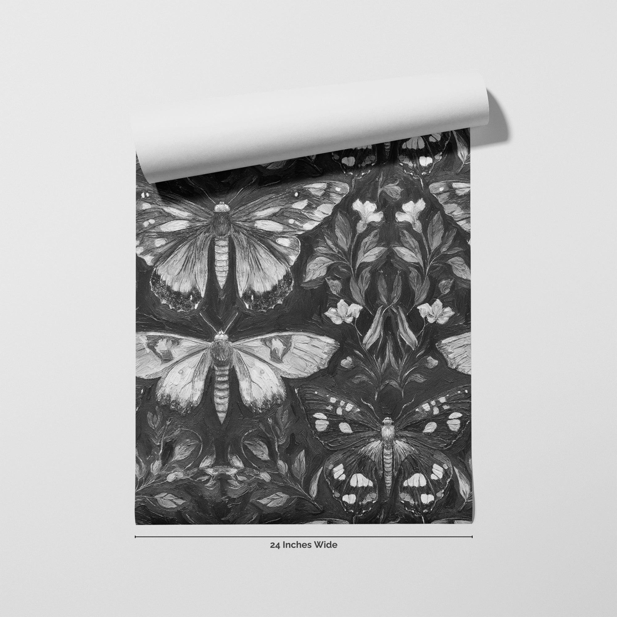 Gothic Flutter wallpaper roll, 24 inches wide