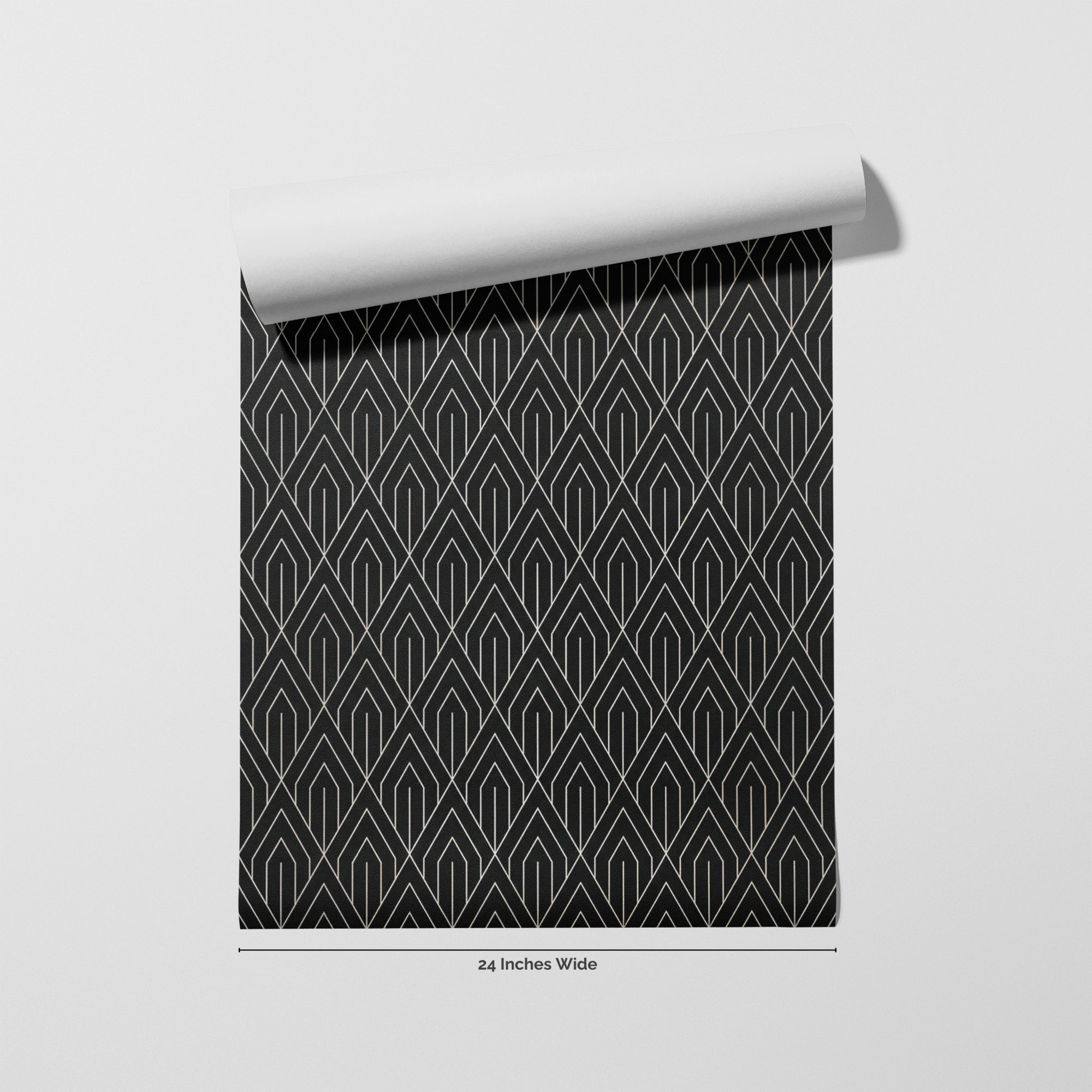 Black Tie Deco wallpaper roll, 24 inches wide