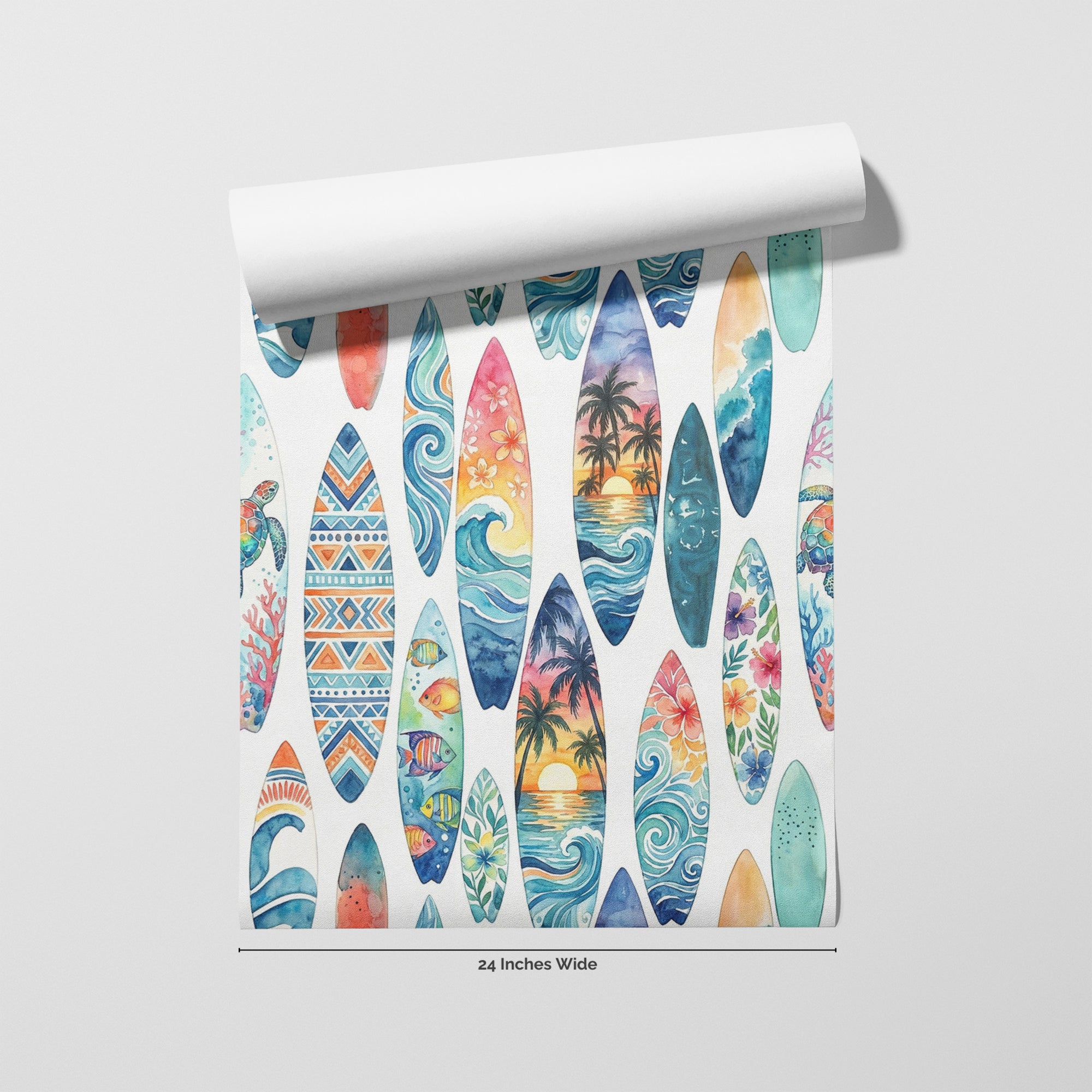 Surf's Up wallpaper roll, 24 inches wide