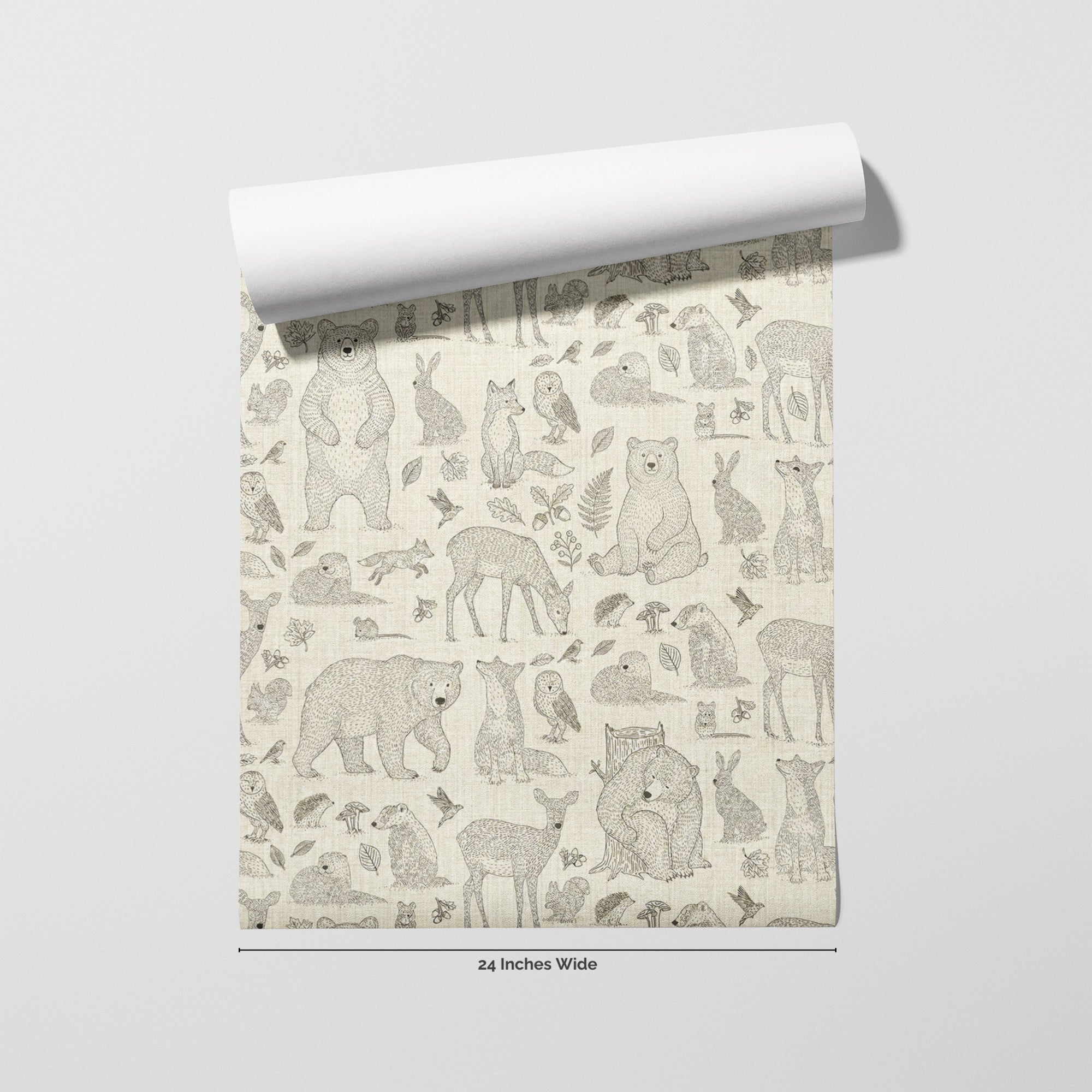 Forest Friends wallpaper roll, 24 inches wide