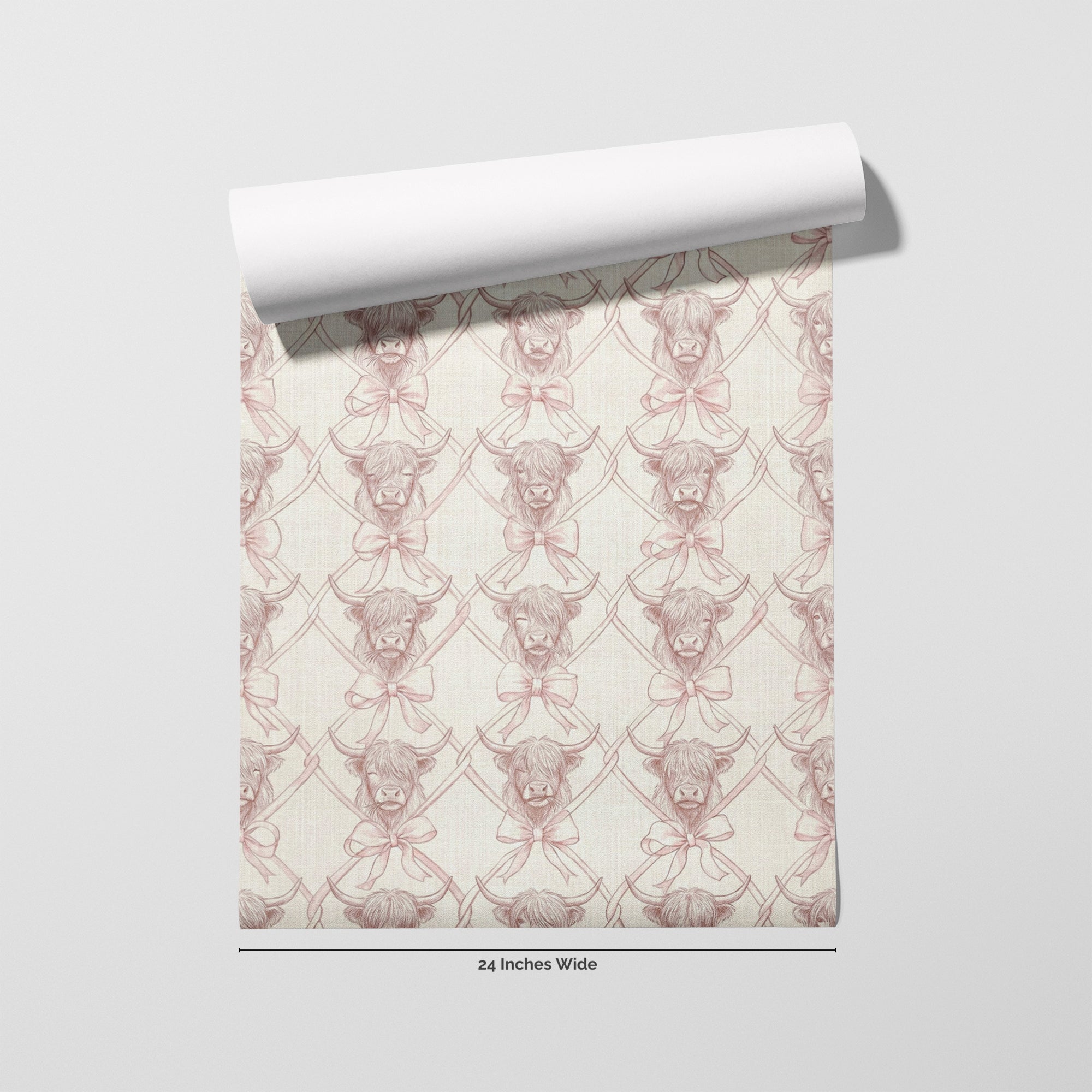 Highland Sweetheart wallpaper roll, 24 inches wide