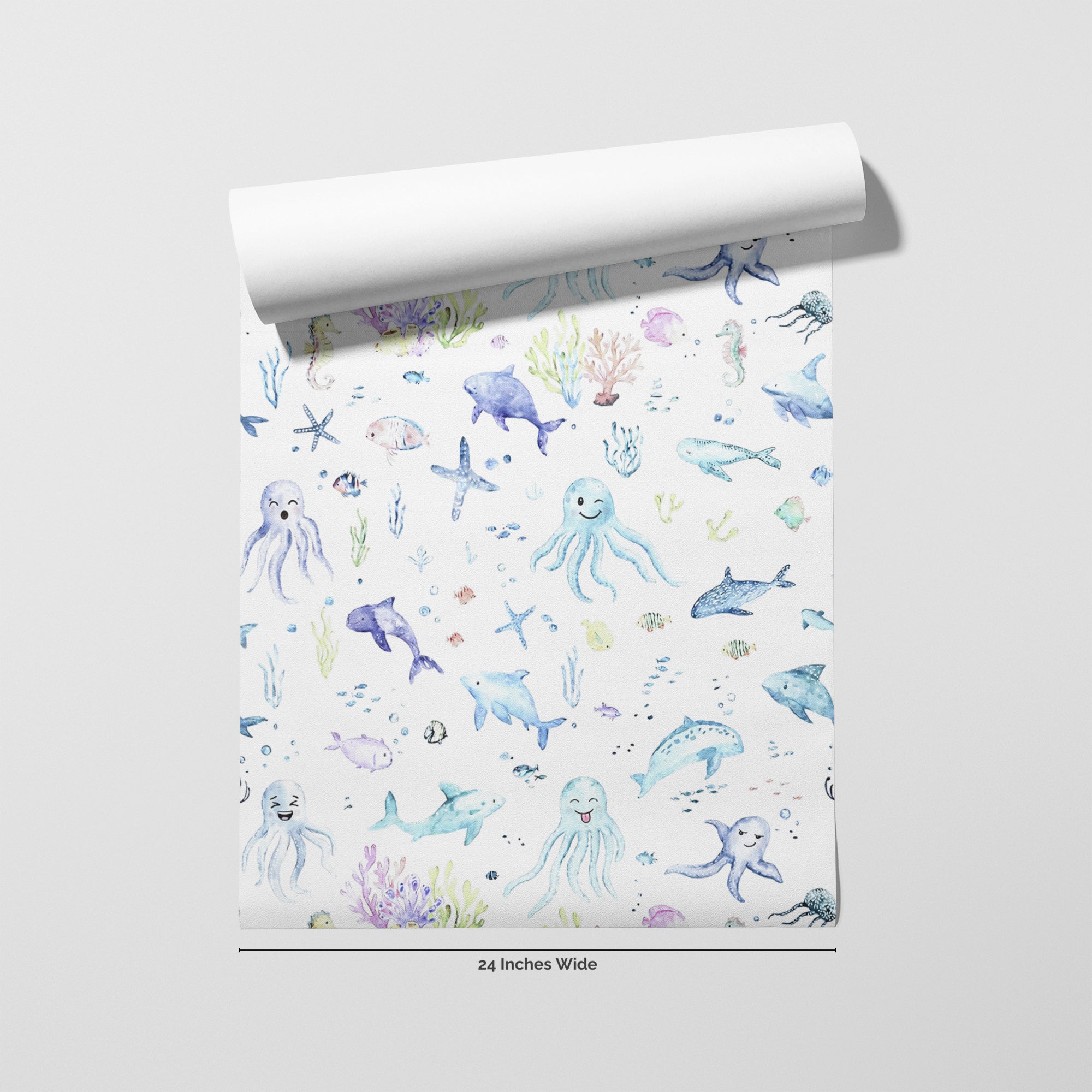Deep Sea Play wallpaper roll, 24 inches wide