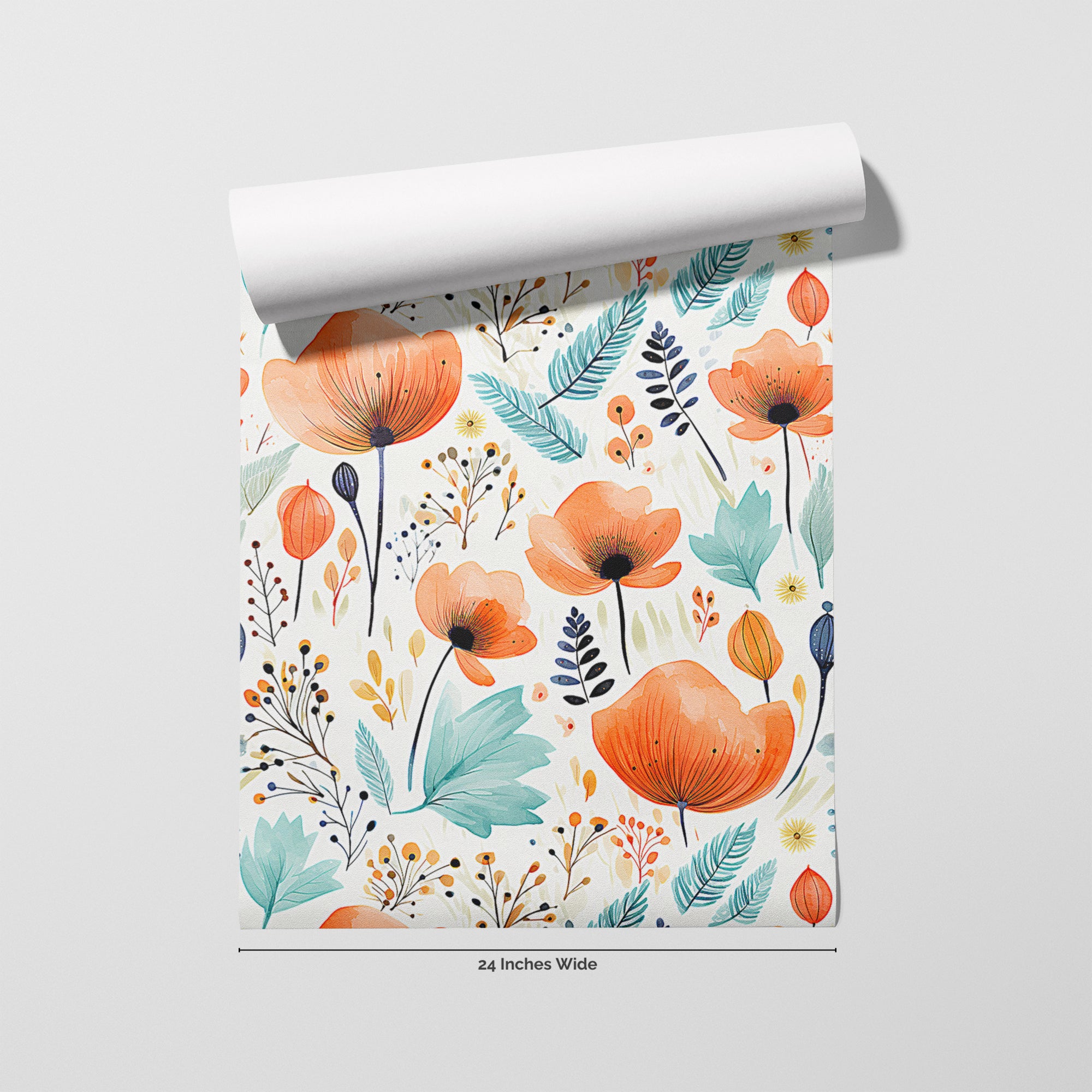 Marmalade Grove wallpaper roll, 24 inches wide
