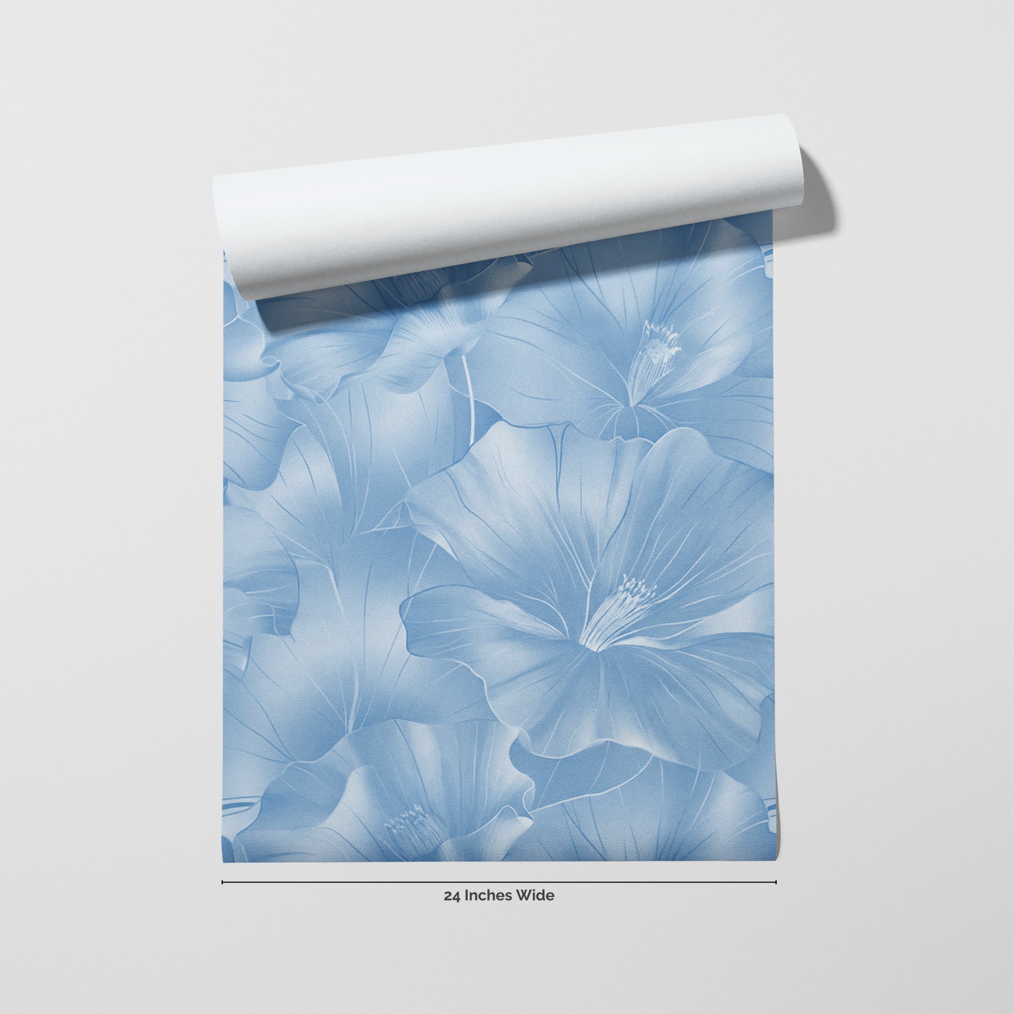 Bluebell Deco wallpaper roll, 24 inches wide