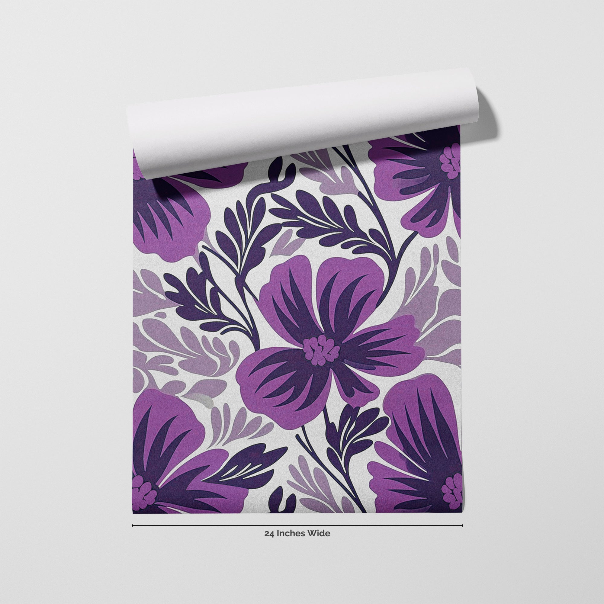 Purple Paradise wallpaper roll, 24 inches wide