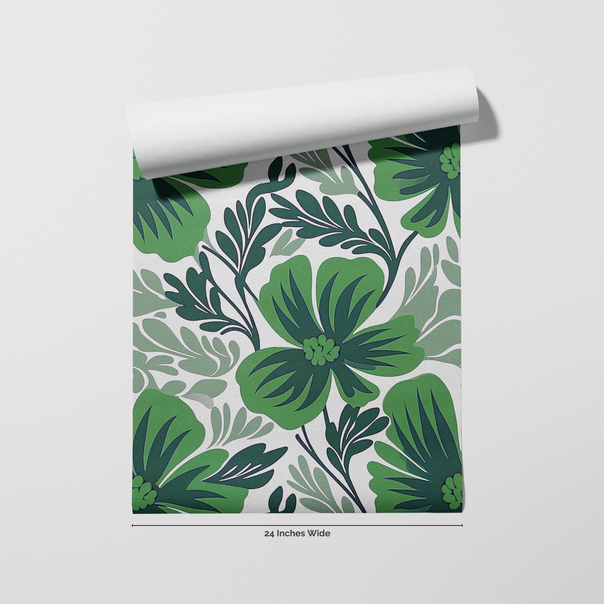 Emerald Jungle wallpaper roll, 24 inches wide