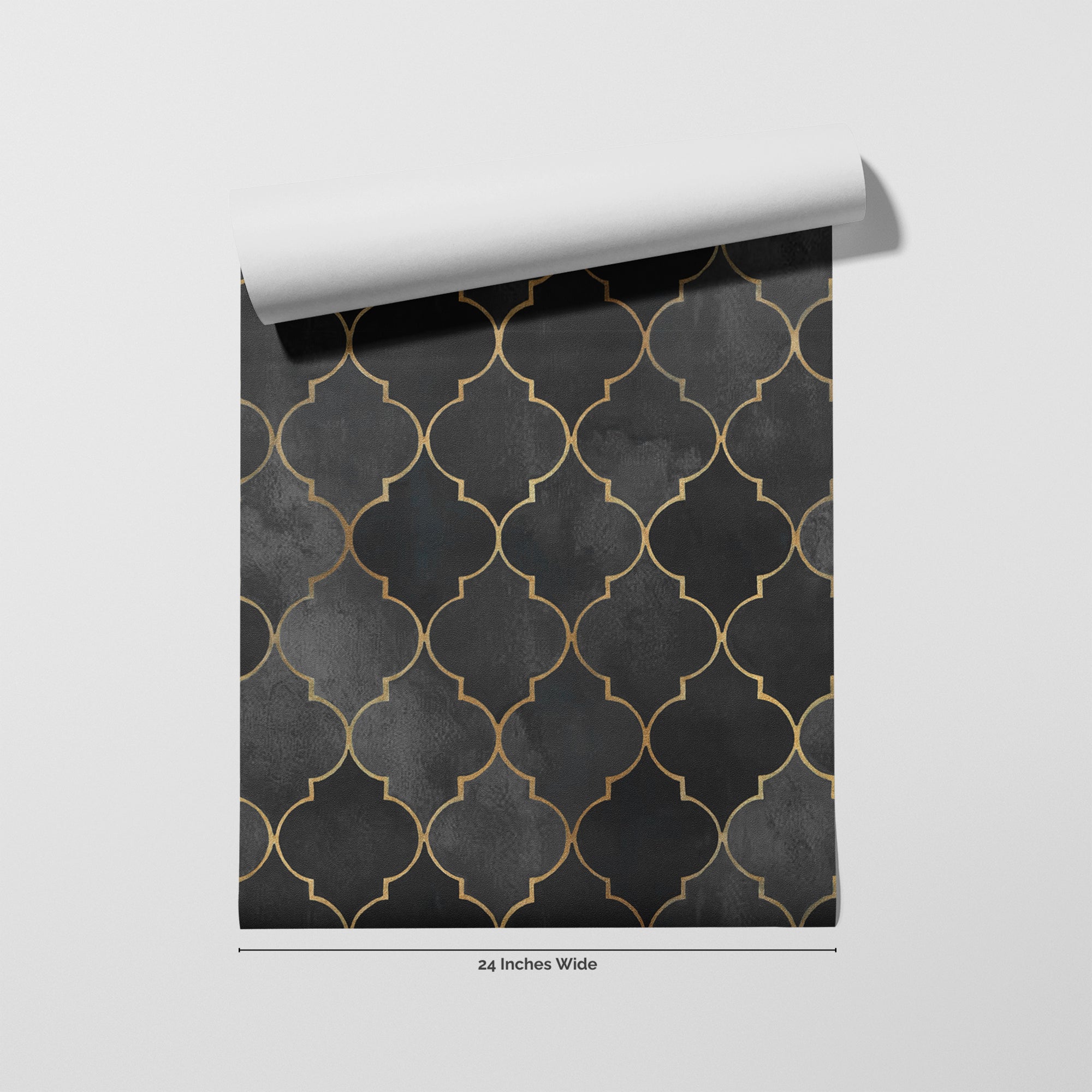 Gatsby Noir wallpaper roll, 24 inches wide