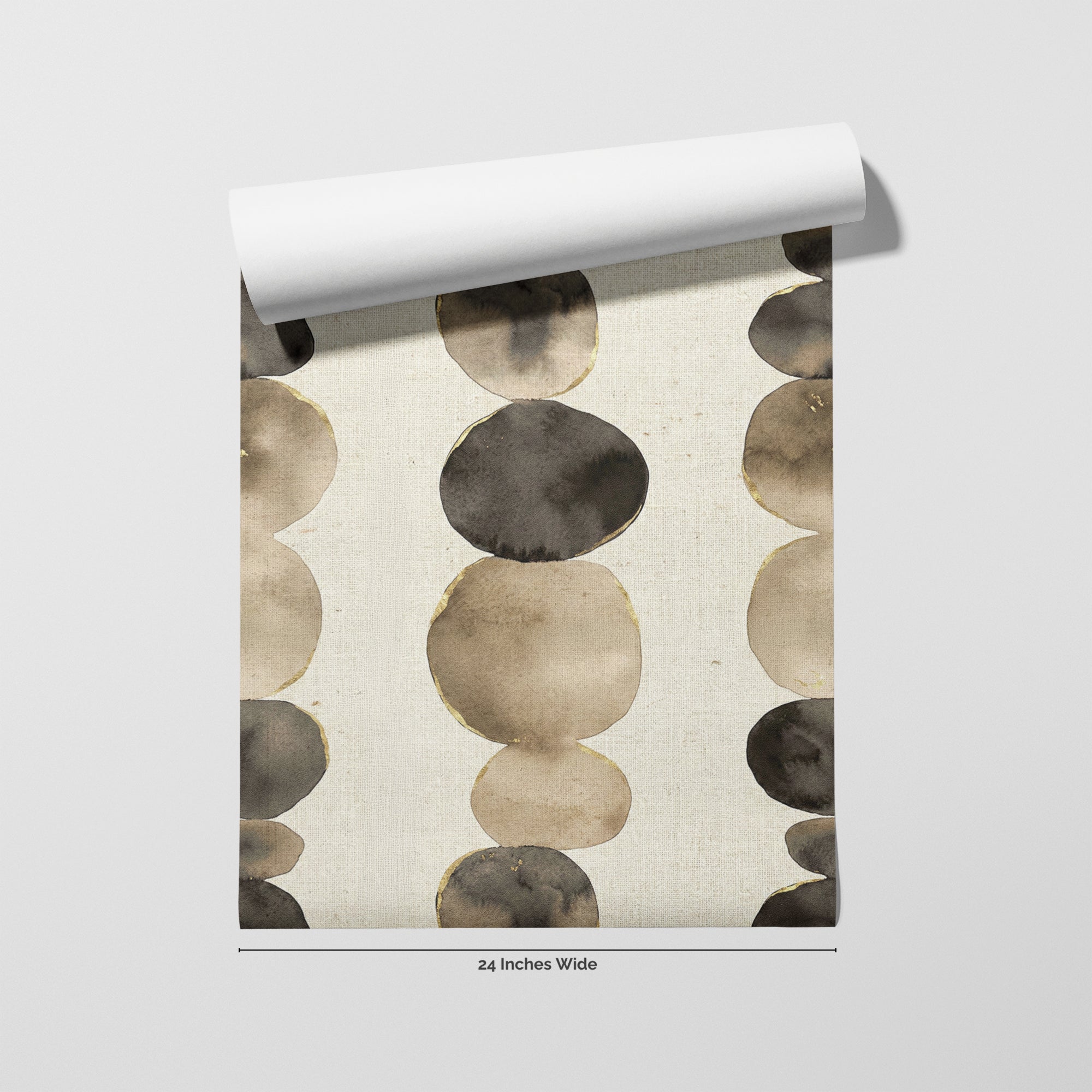 River Stones wallpaper roll, 24 inches wide