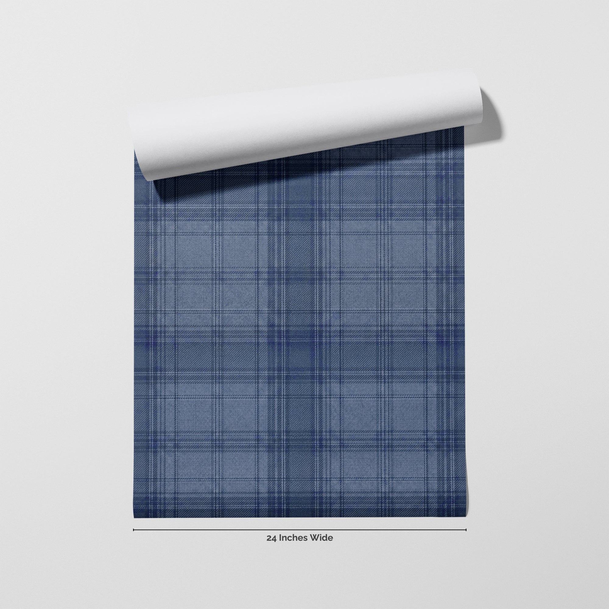 Navy Flannel wallpaper roll, 24 inches wide