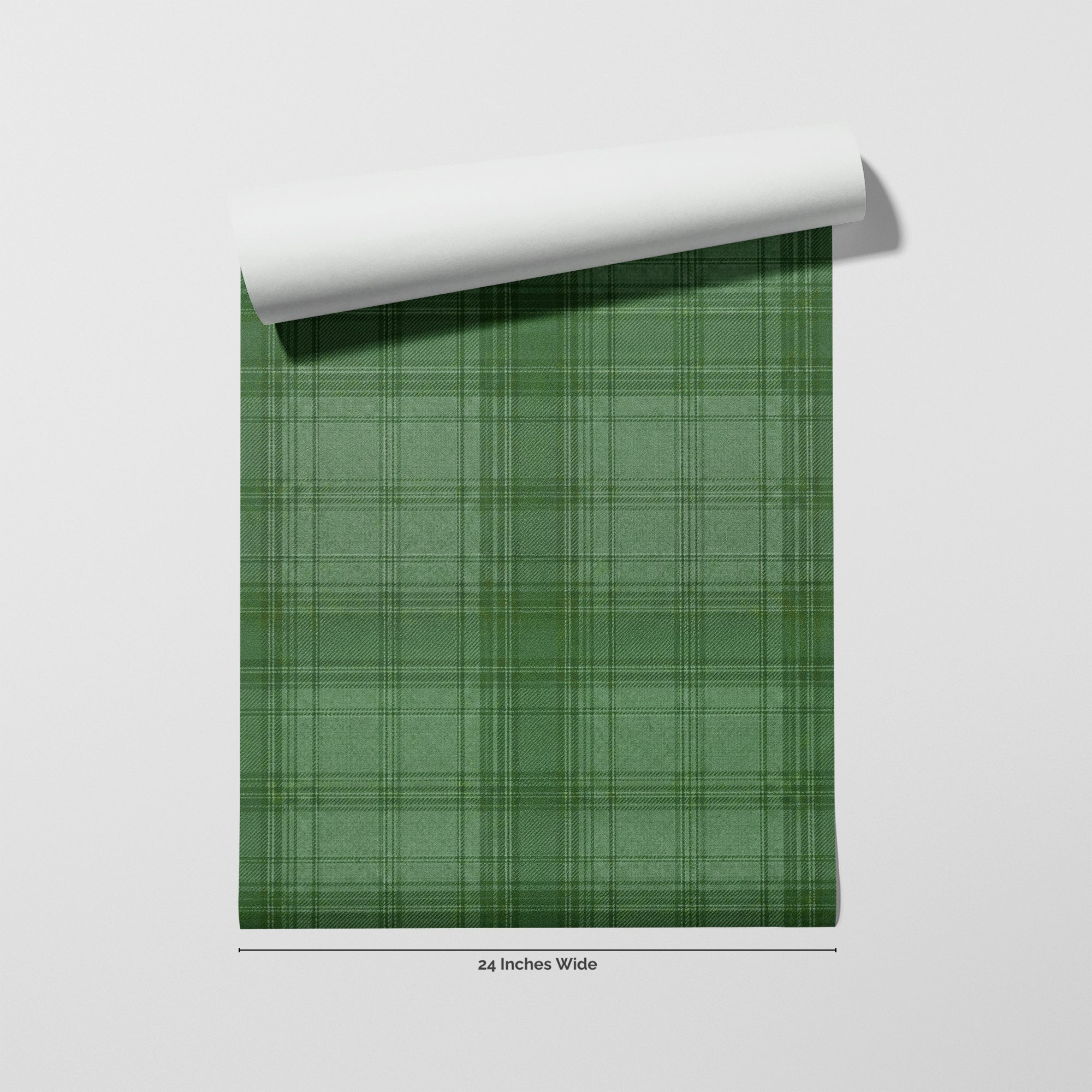 Ranch Plaid wallpaper roll, 24 inches wide