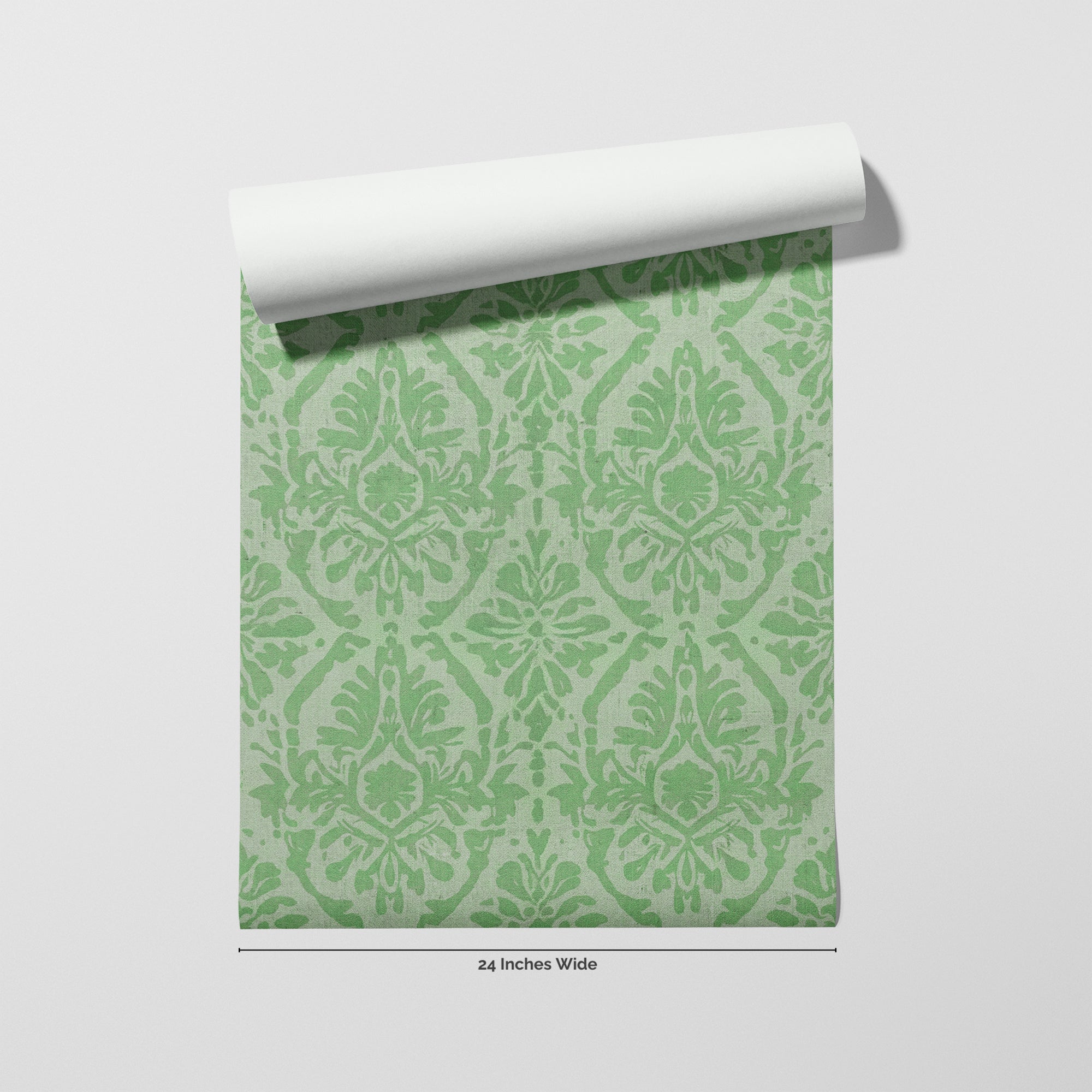 Ivy Damask wallpaper roll, 24 inches wide