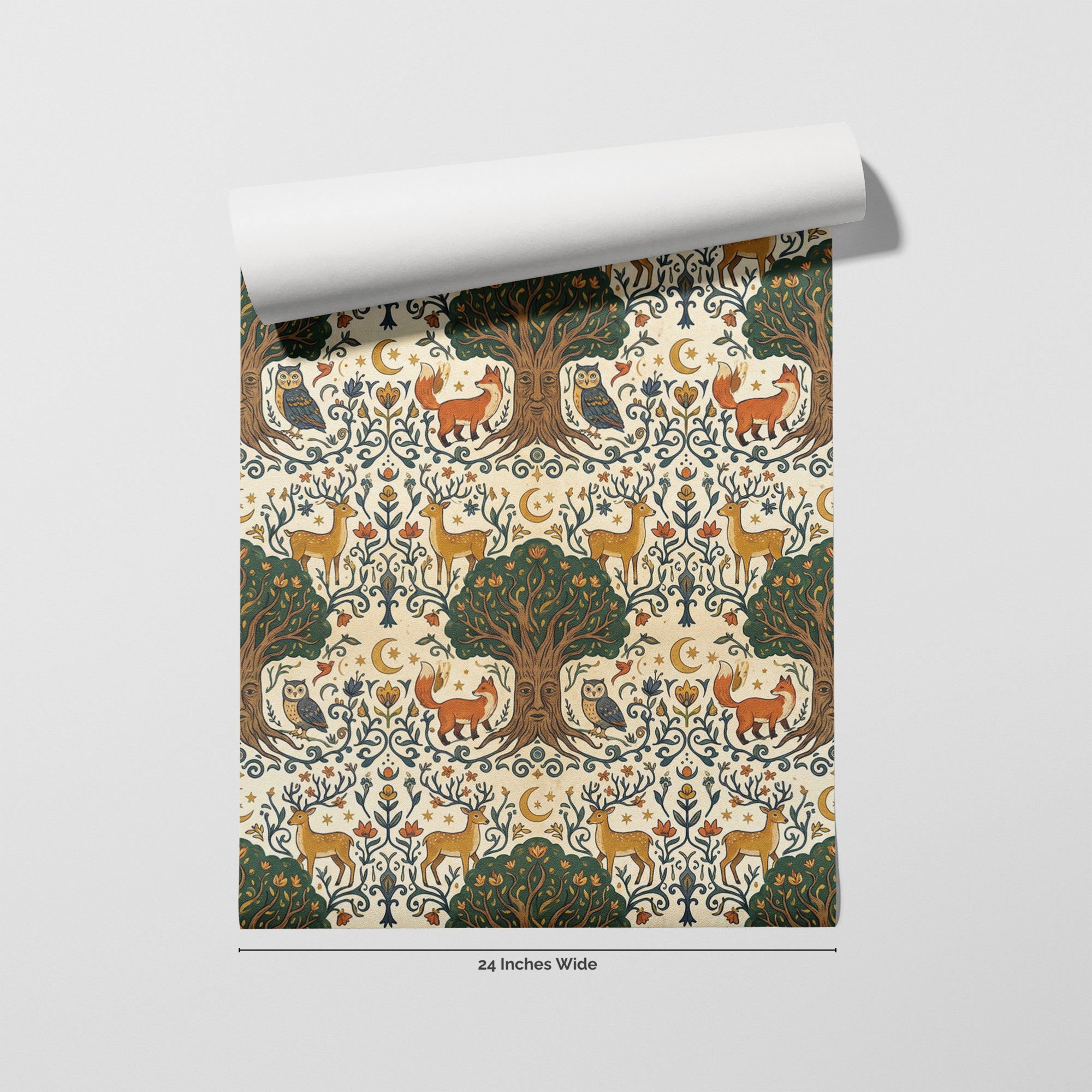 Woodland Lullaby wallpaper roll, 24 inches wide