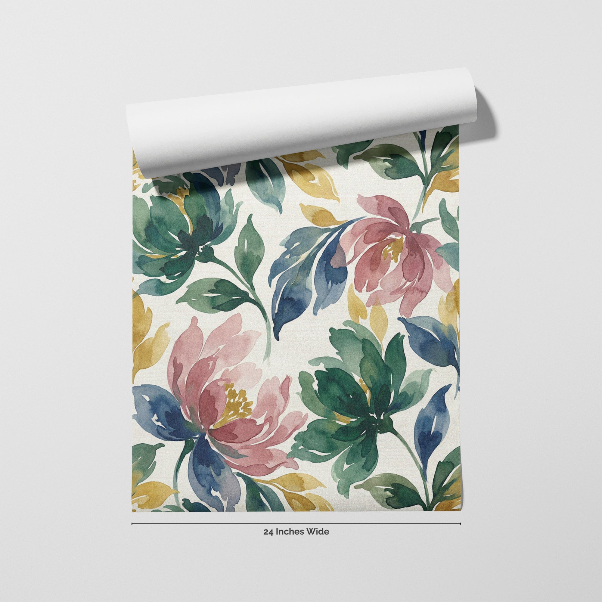 Wildflower Parade wallpaper roll, 24 inches wide