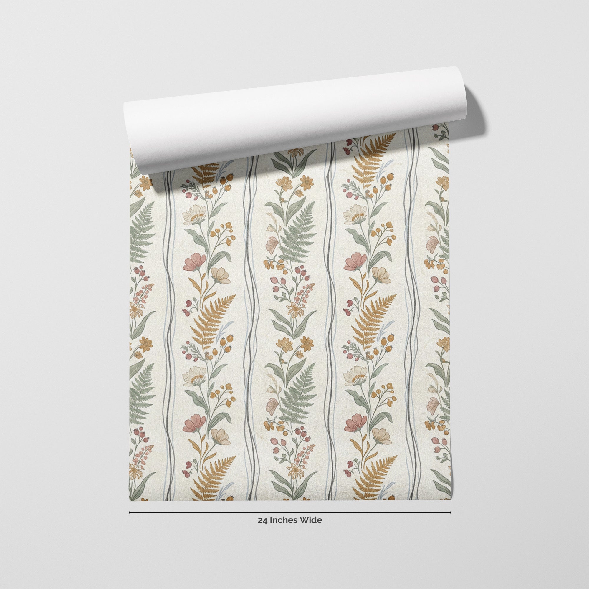 English Posy wallpaper roll, 24 inches wide