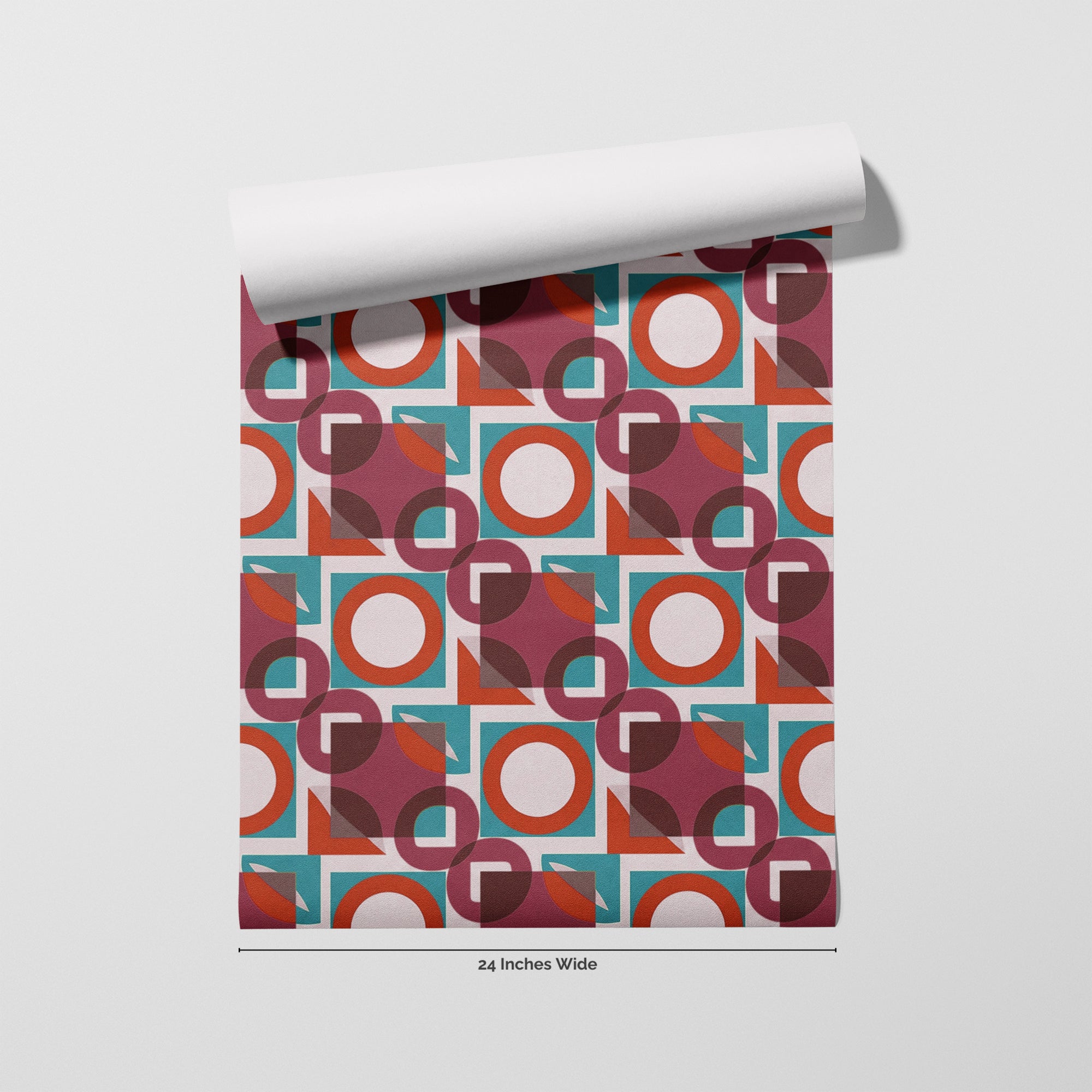 Retro Spice wallpaper roll, 24 inches wide