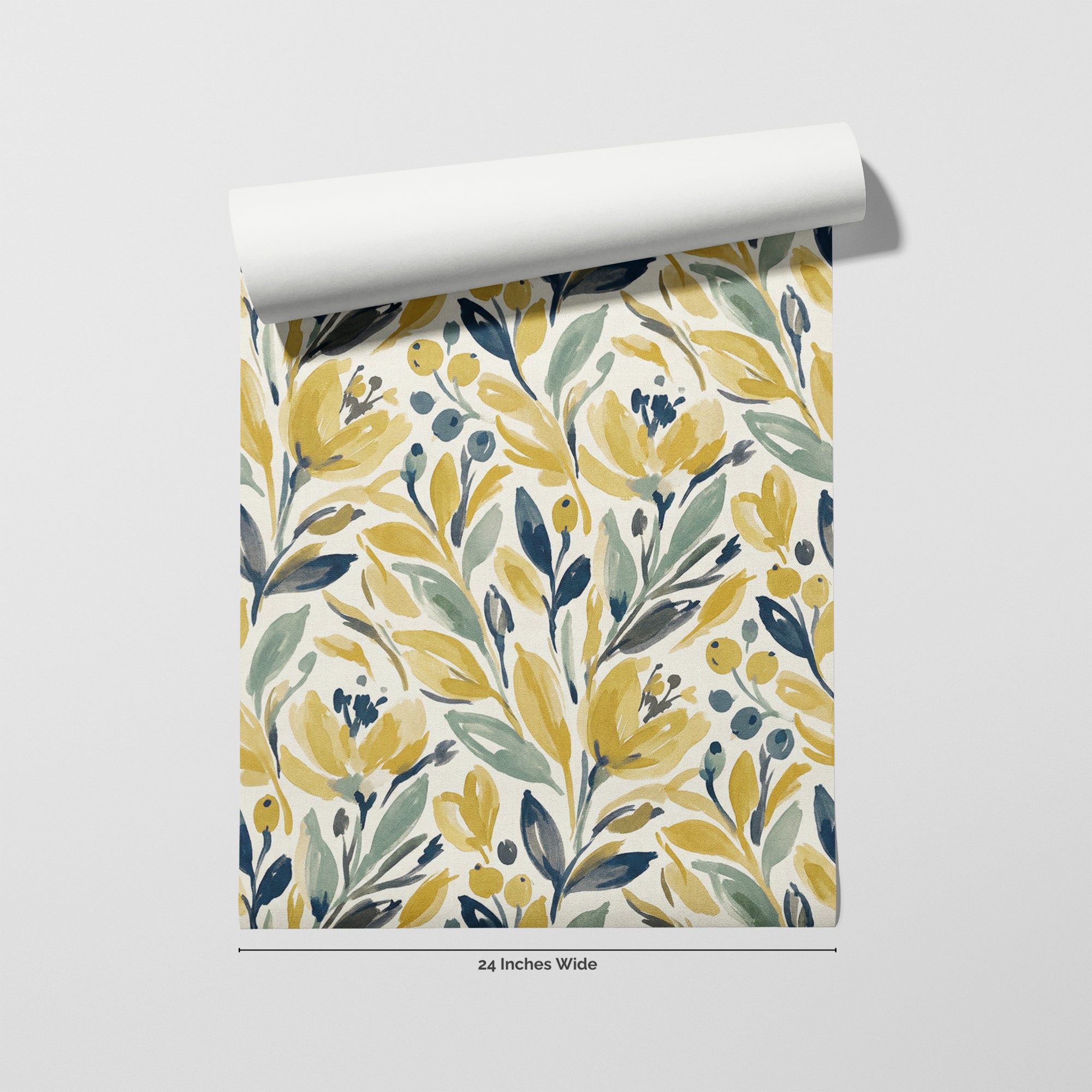 Golden Meadow wallpaper roll, 24 inches wide