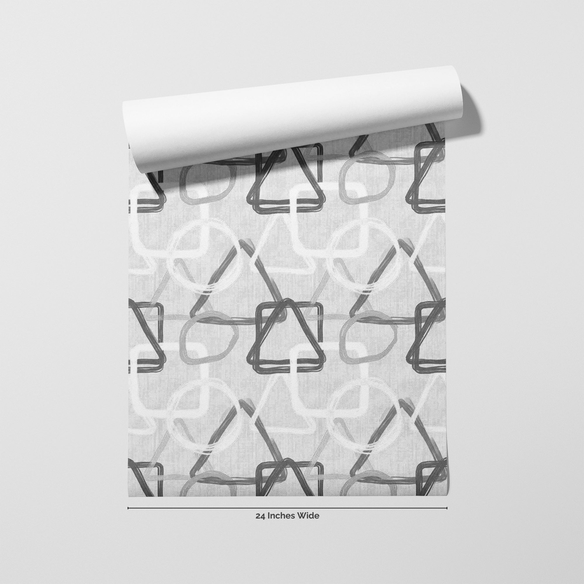 Graphite wallpaper roll, 24 inches wide