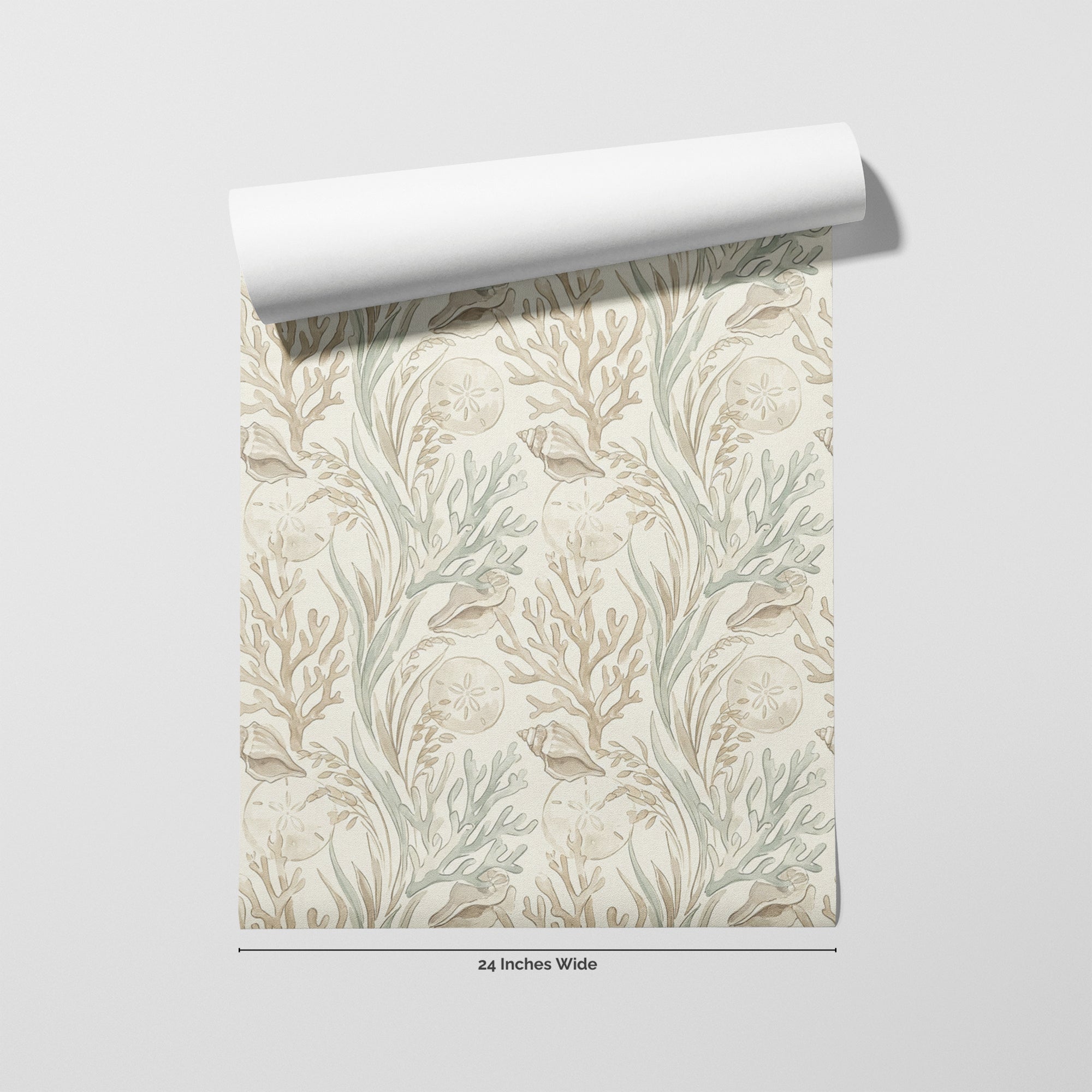 Sage Tide wallpaper roll, 24 inches wide