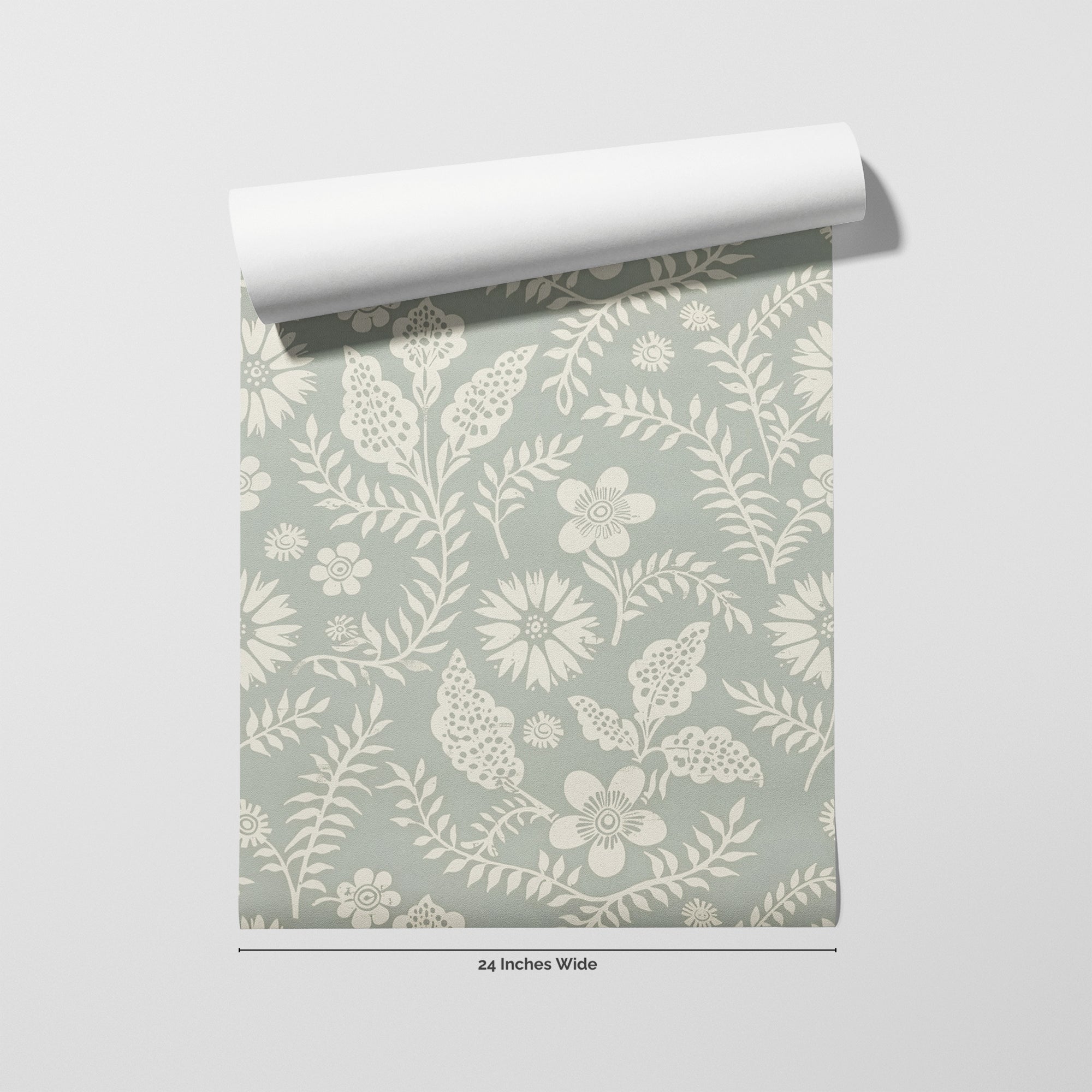 Meadow Mist wallpaper roll, 24 inches wide