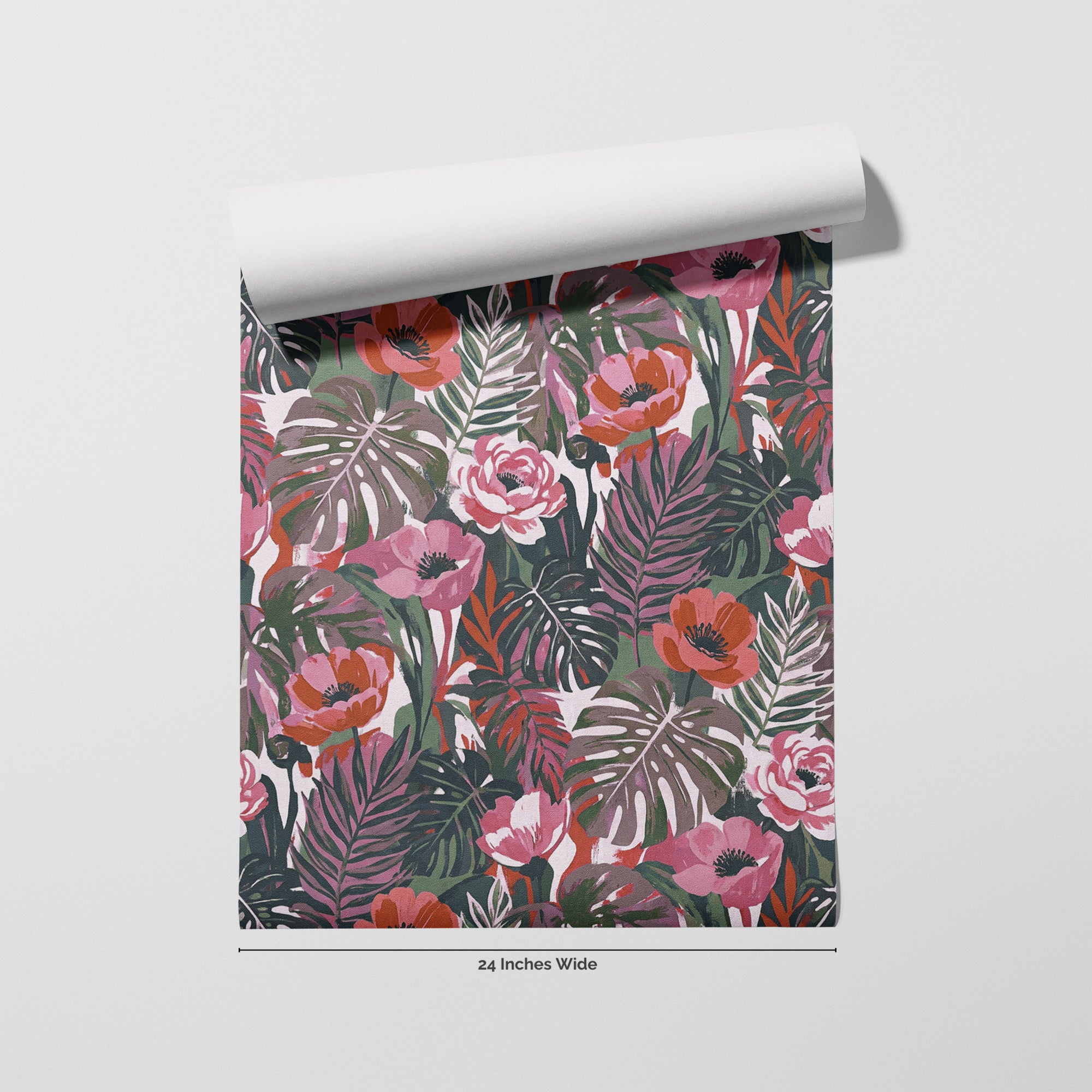 Tropic Punch wallpaper roll, 24 inches wide