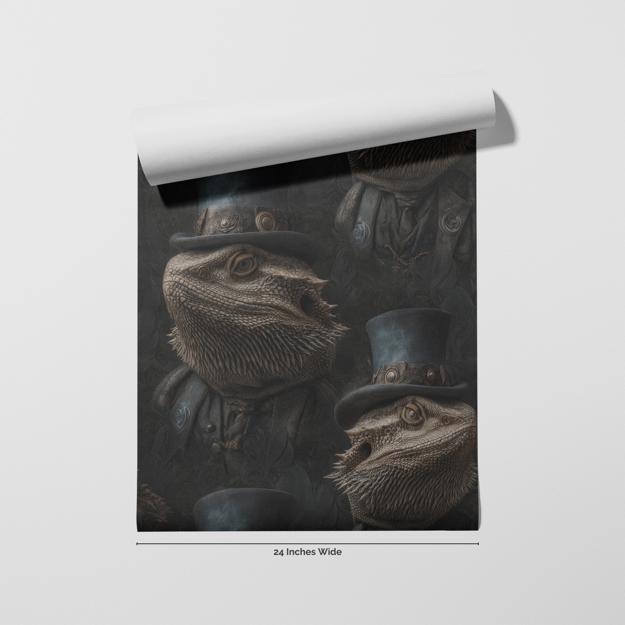 Dapper Dragon wallpaper roll, 24 inches wide