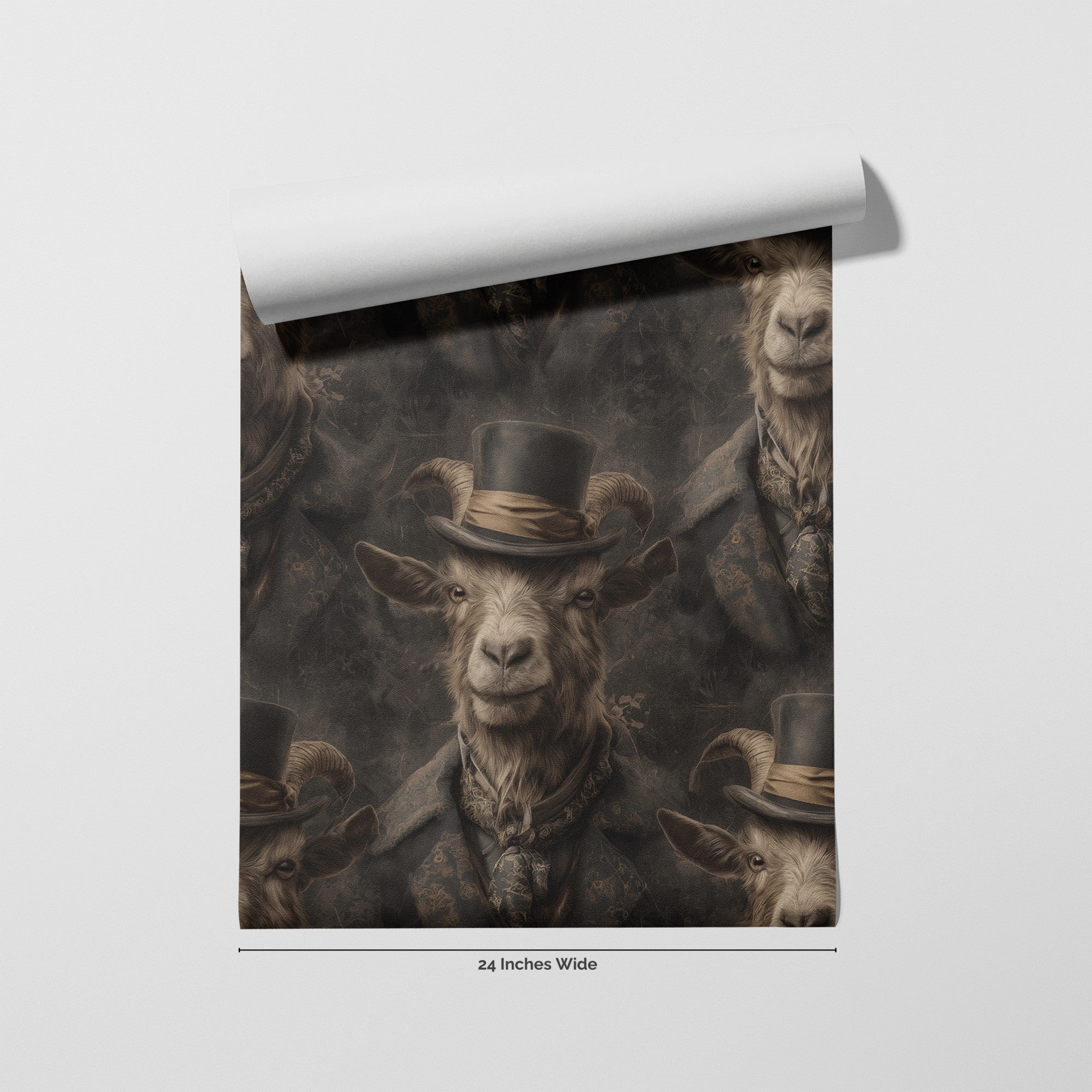 The Old Goat wallpaper roll, 24 inches wide