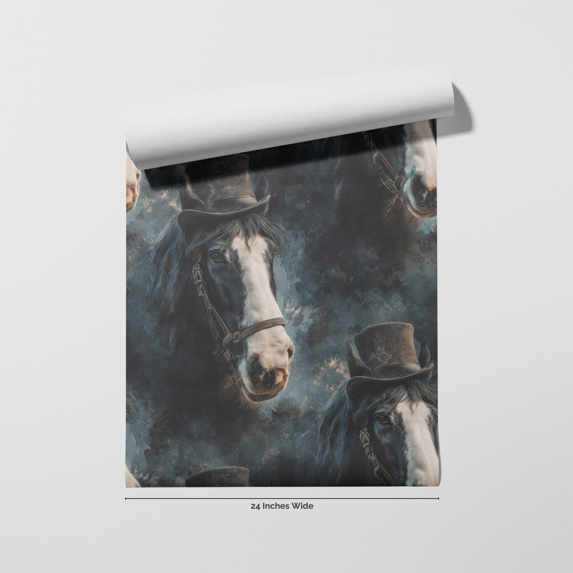 Midnight Mare wallpaper roll, 24 inches wide
